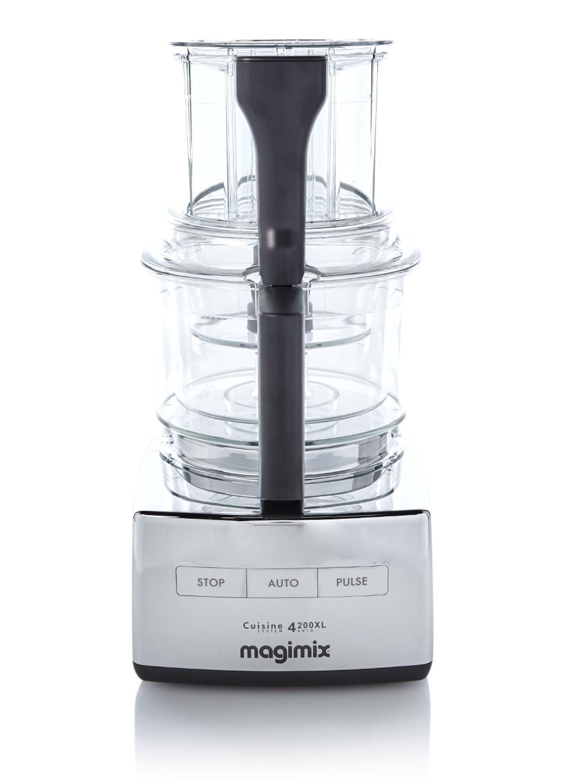 Magimix 4200 XL Chroom keukenmachine 3 liter - voorkant zilver
