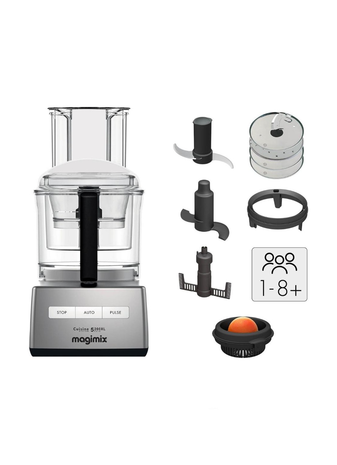 Magimix 5200 XL Chroom Mat keukenmachine 3,6 liter - detail chroom