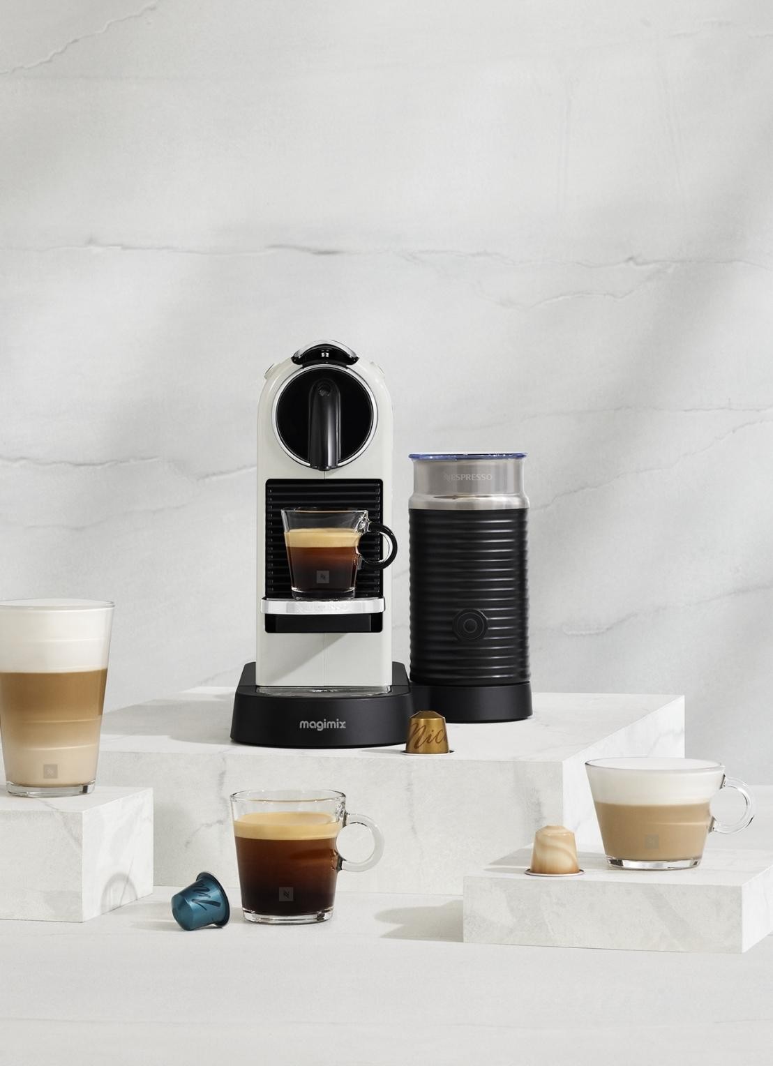 Magimix CitiZ & Milk Nespresso machine M195CN - voorkant 6 wit