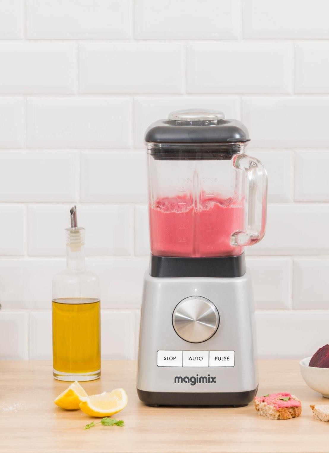 Magimix Power 3 blender 1,2 liter - detail zilver
