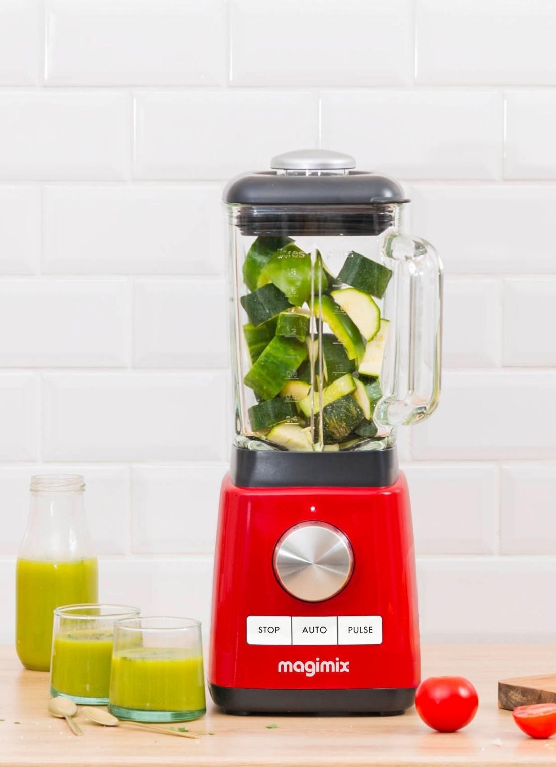 Magimix Power blender 1,8 liter - detail steenrood