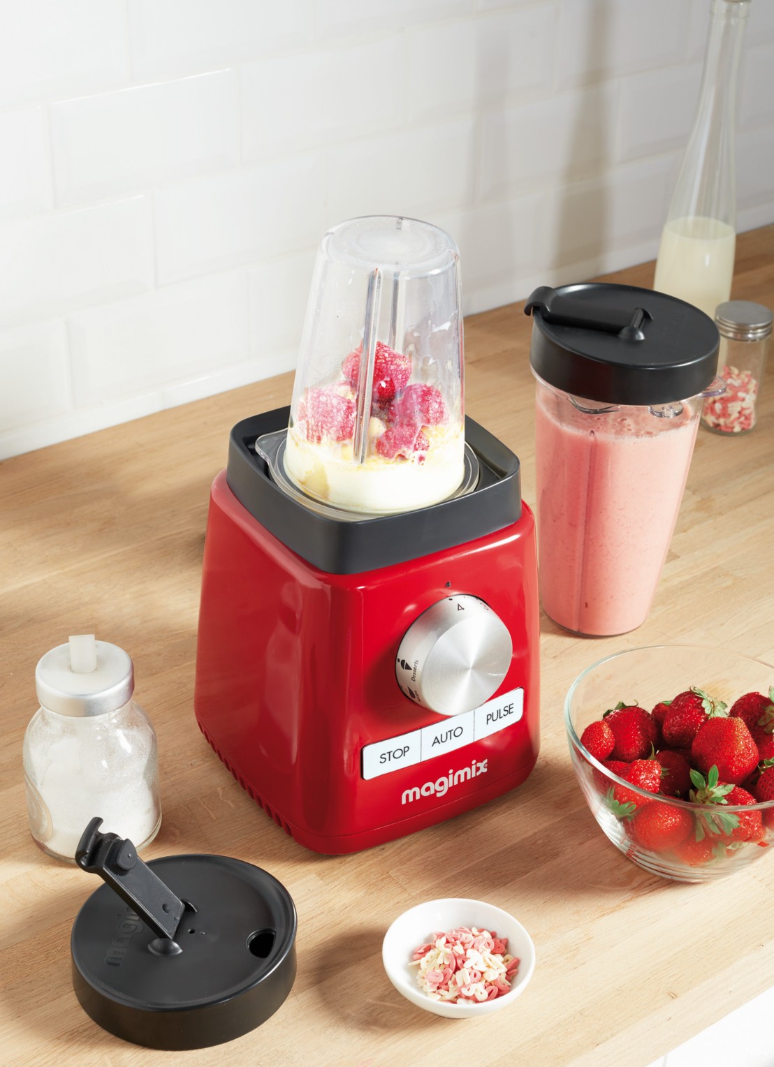 Magimix Power blender 1,8 liter - detail 5 steenrood