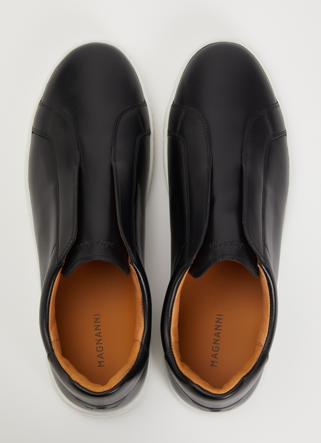 Magnanni Canelo Slip sneaker van kalfsleer - detail 3 zwart