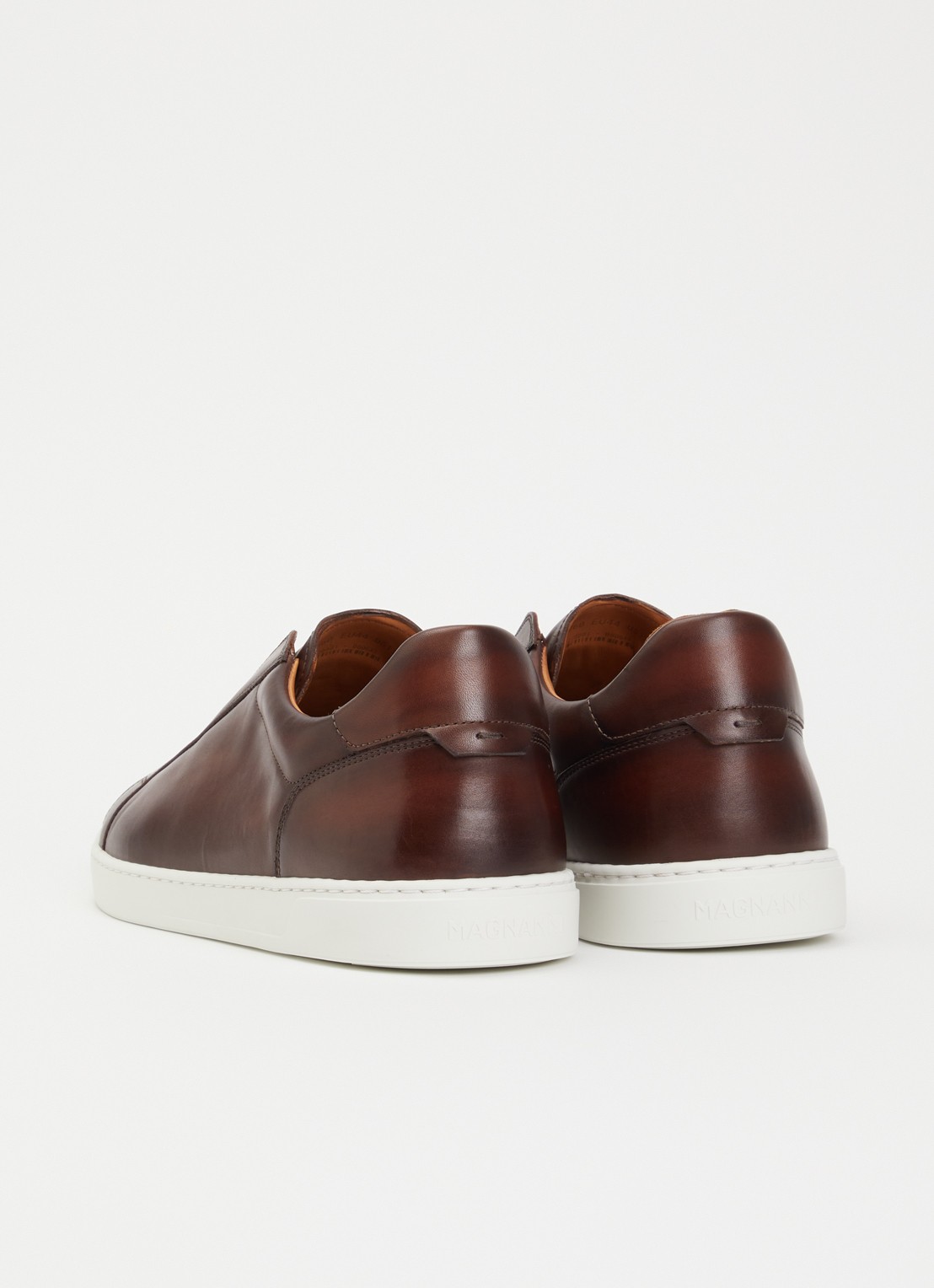 Magnanni Canelo Slip sneaker van kalfsleer - achterkant bruin