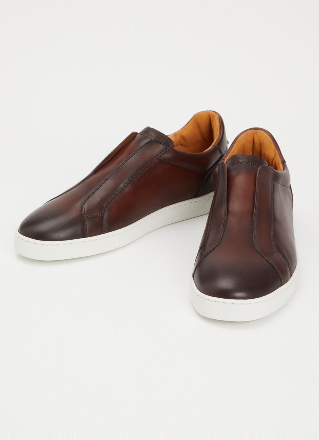 Magnanni Canelo Slip sneaker van kalfsleer - detail 2 bruin