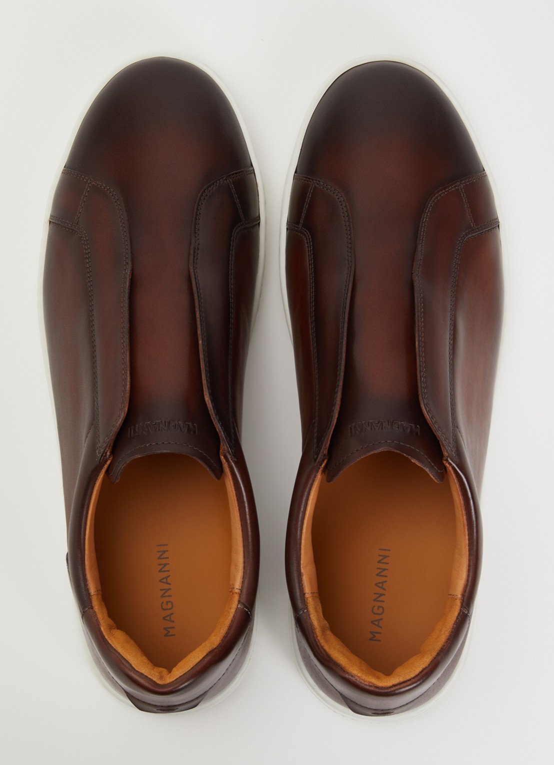 Magnanni Canelo Slip sneaker van kalfsleer - detail 3 bruin