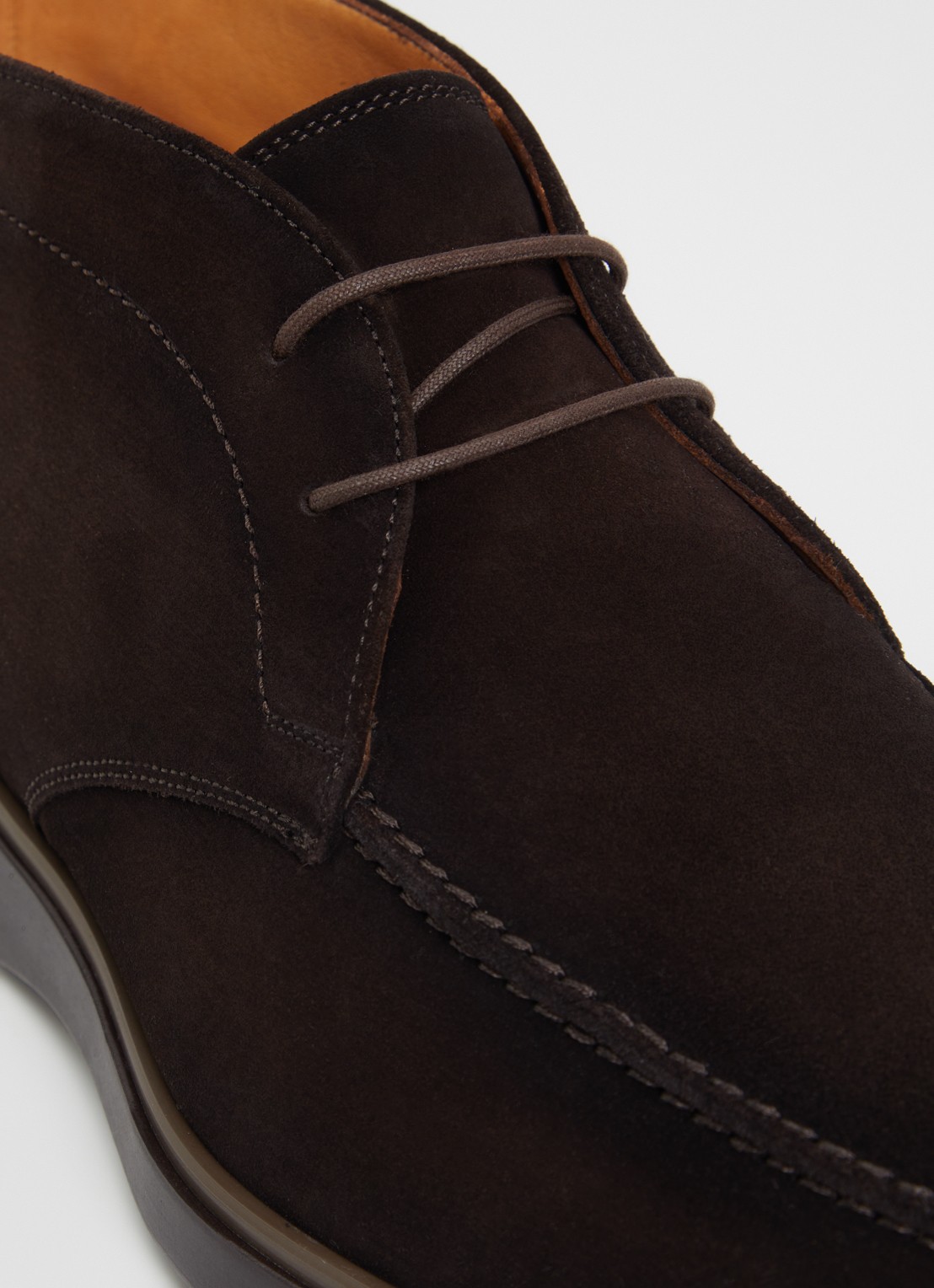 Magnanni Casual veterschoen van suède - detail 5 donkerbruin