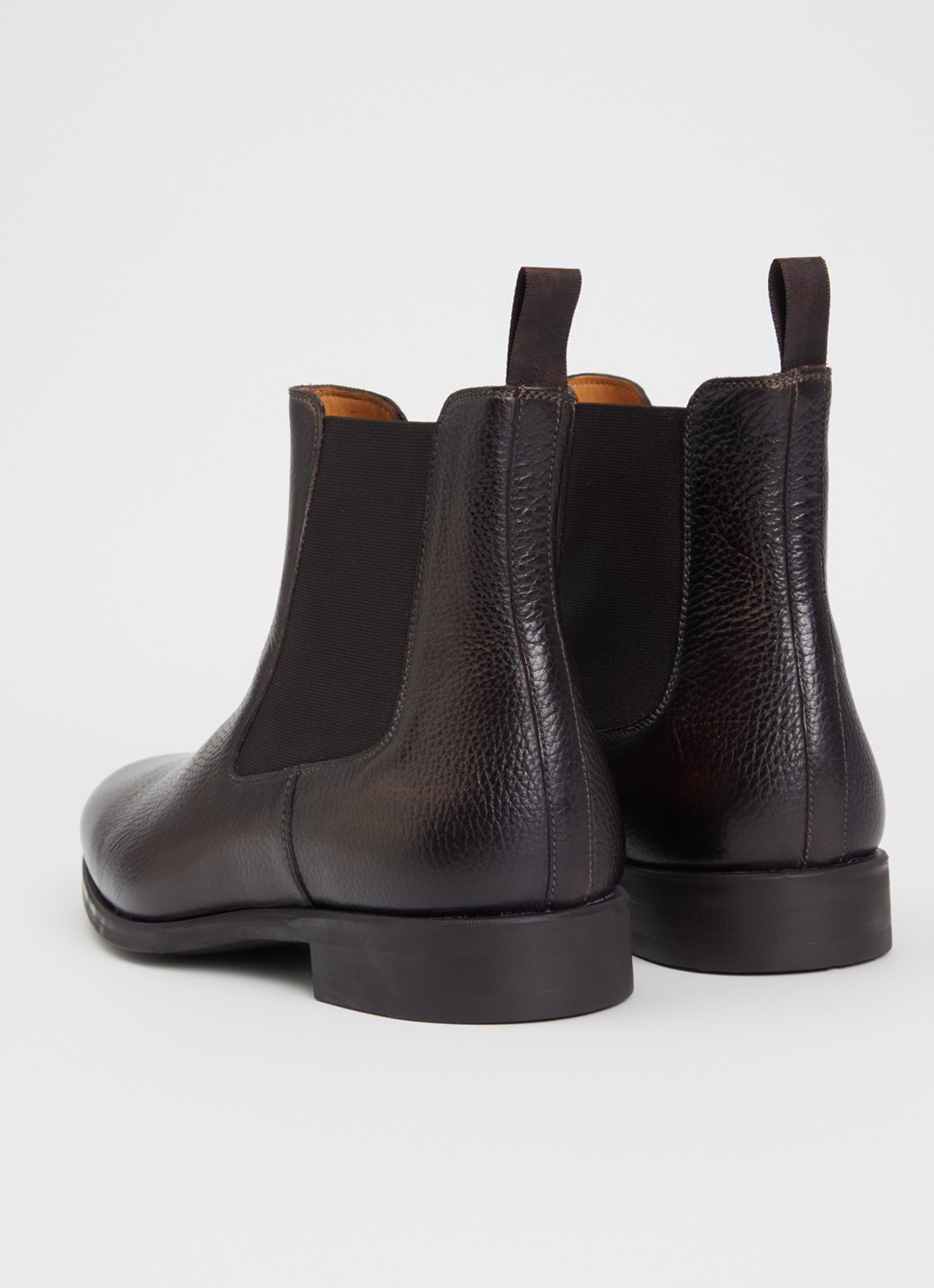 Magnanni Chelsea boot van leer - achterkant 4 kastanjebruin