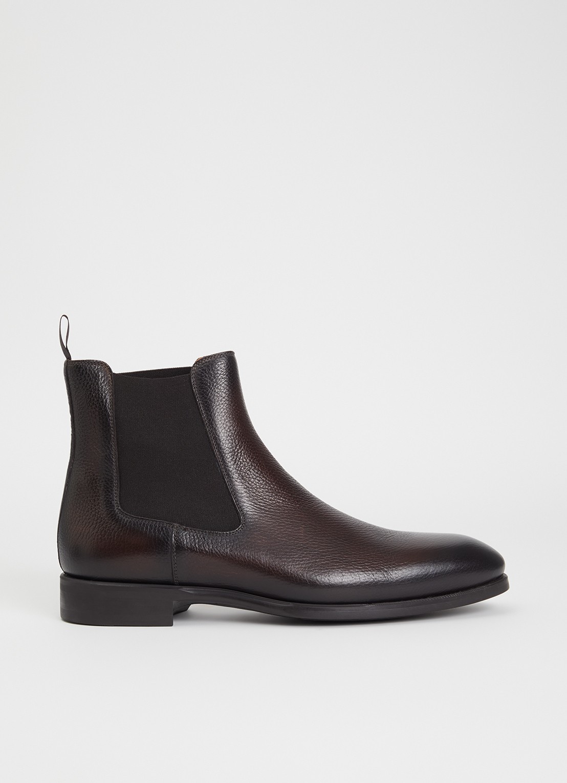 Magnanni Chelsea boot van leer - voorkant 5 kastanjebruin