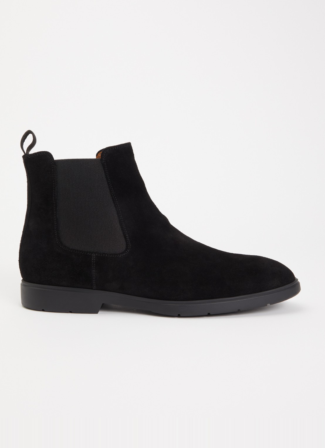 Magnanni Chelsea boot van suède - voorkant 4 zwart