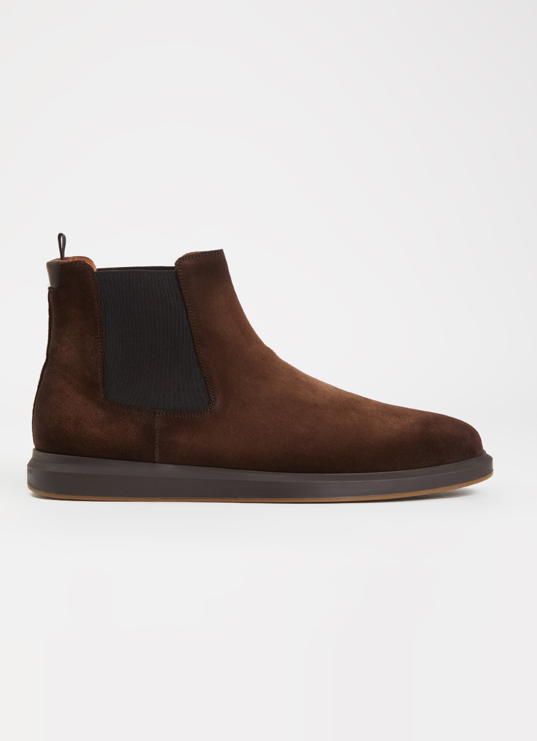Magnanni Chelseaboot van suède - voorkant 5 donkerbruin