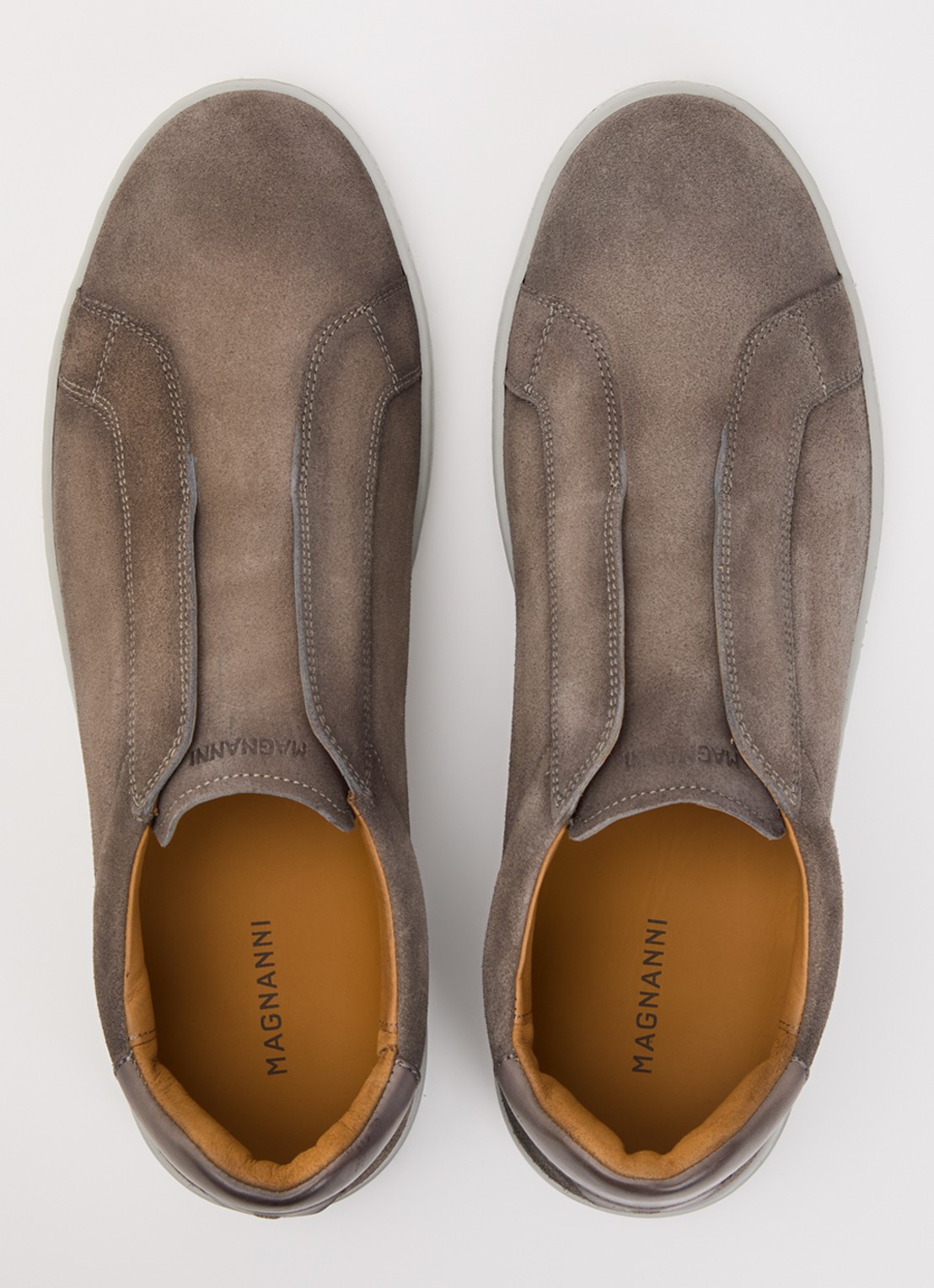 Magnanni Cosmo Slip sneaker van suède - detail 4 donkergrijs