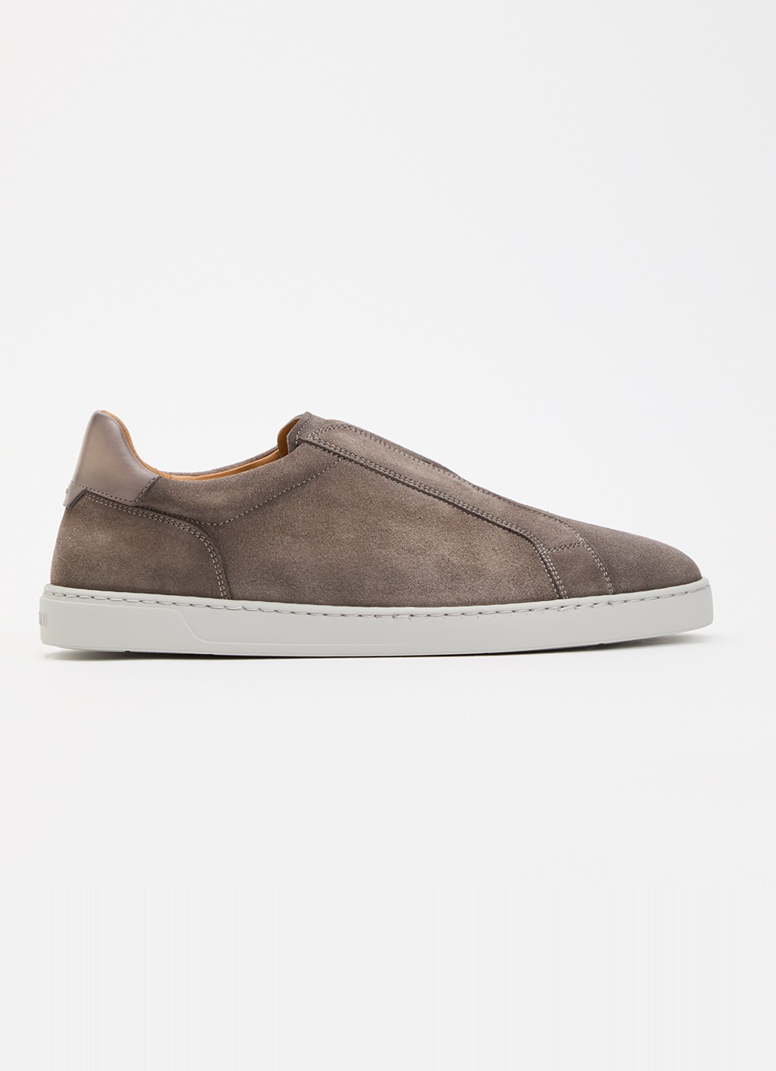 Magnanni Cosmo Slip sneaker van suède - voorkant donkergrijs