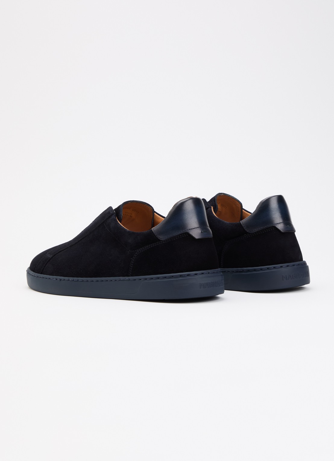 Magnanni Costa Slip II sneaker van suède - achterkant 2 donkerblauw
