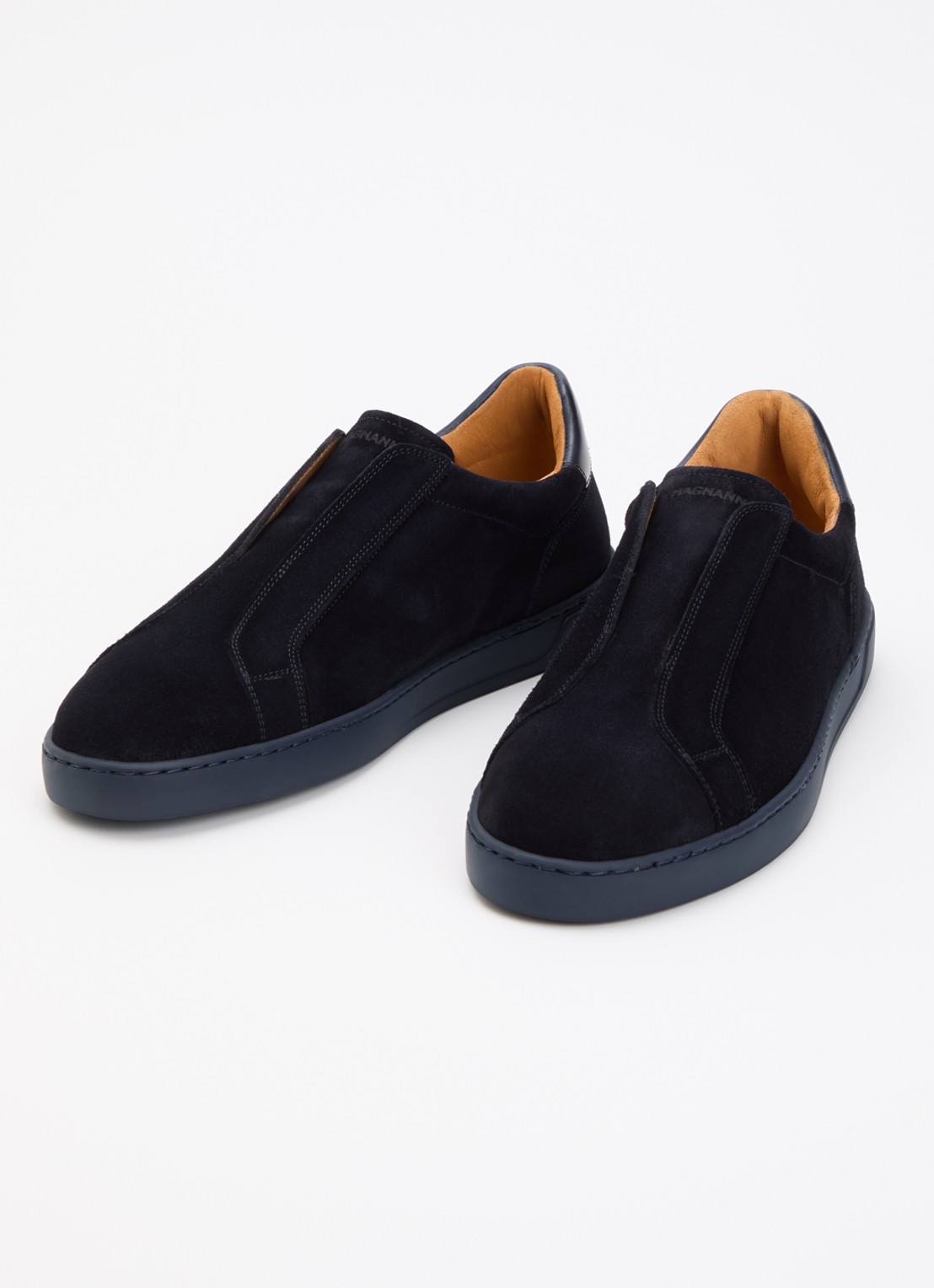 Magnanni Costa Slip II sneaker van suède - detail 3 donkerblauw