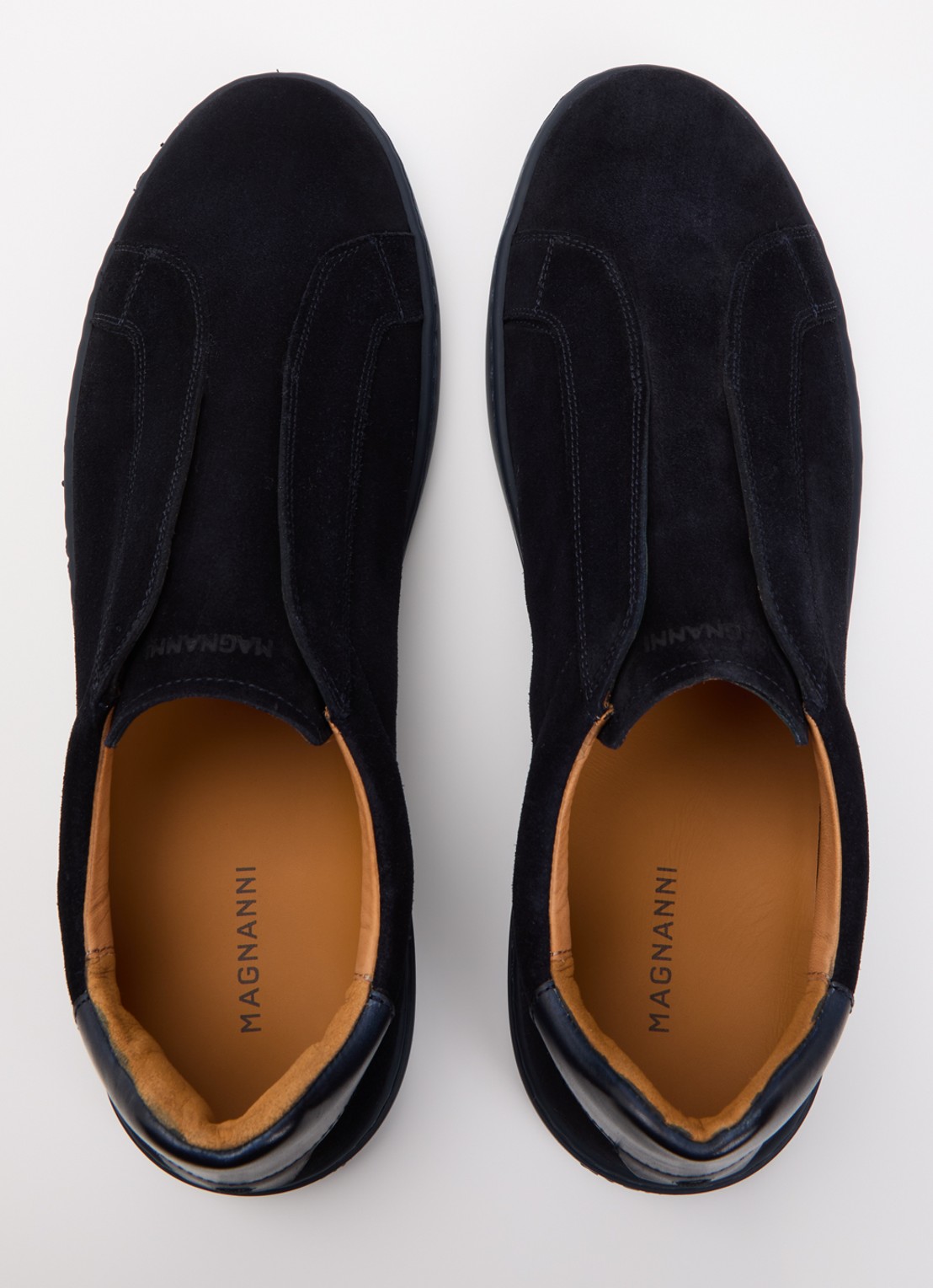 Magnanni Costa Slip II sneaker van suède - detail 4 donkerblauw