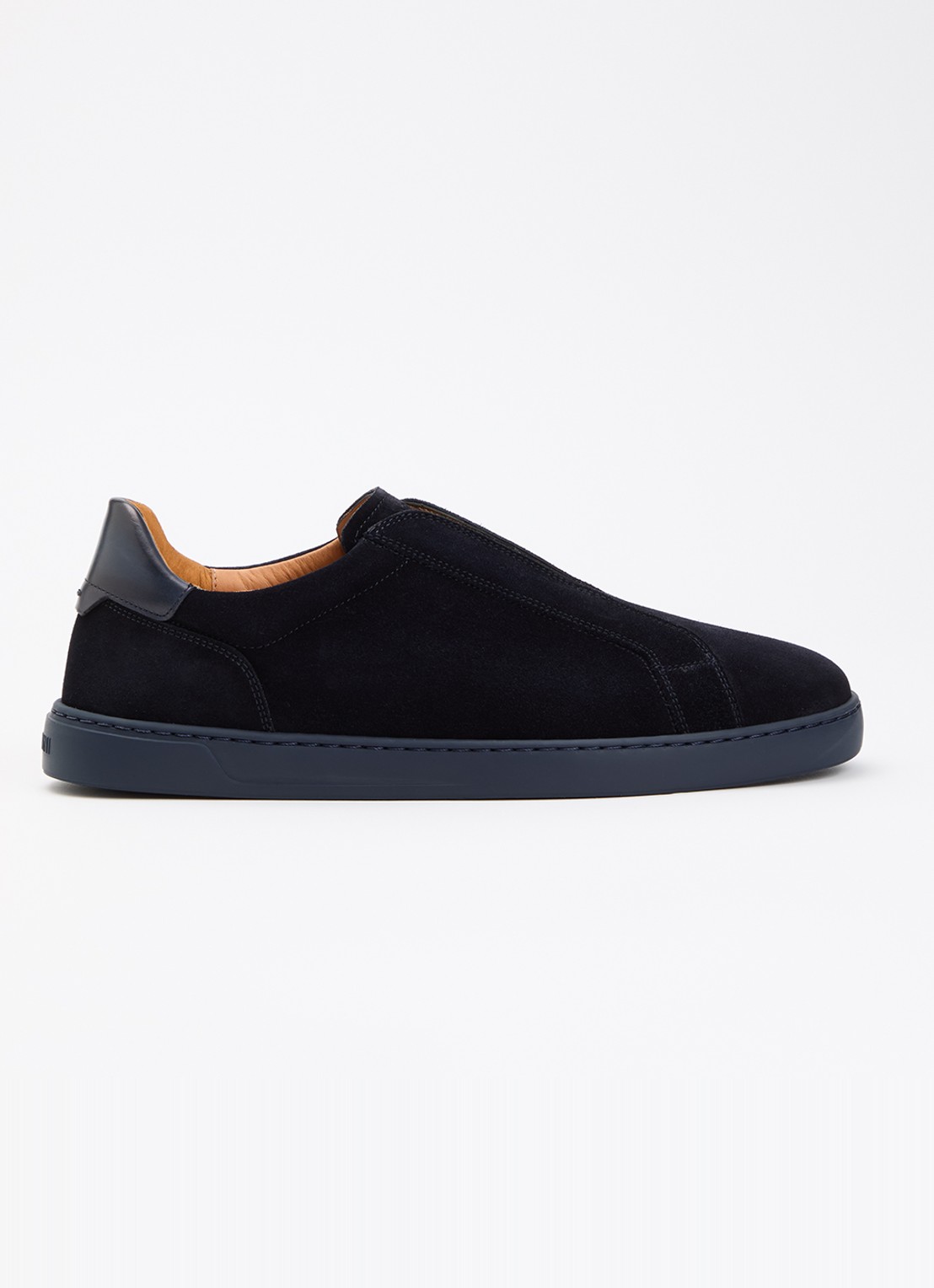 Magnanni Costa Slip II sneaker van suède - voorkant donkerblauw