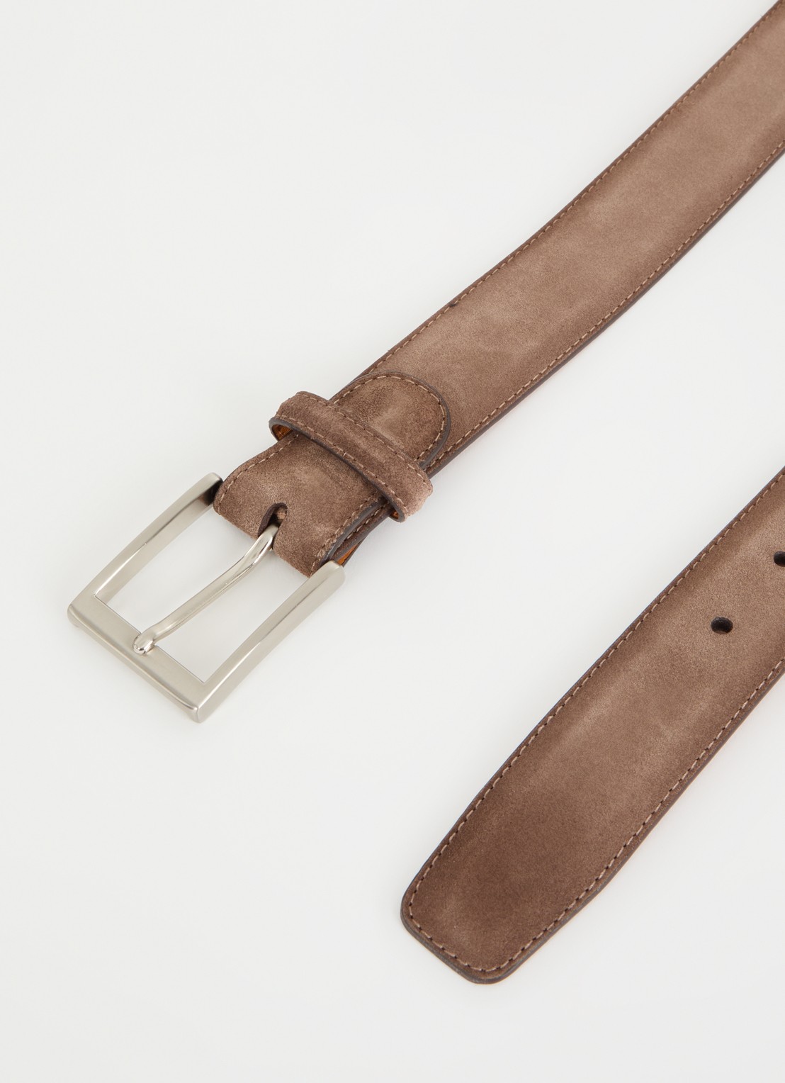 Magnanni Crostidifu Schore riem van suède  - detail lichtbruin
