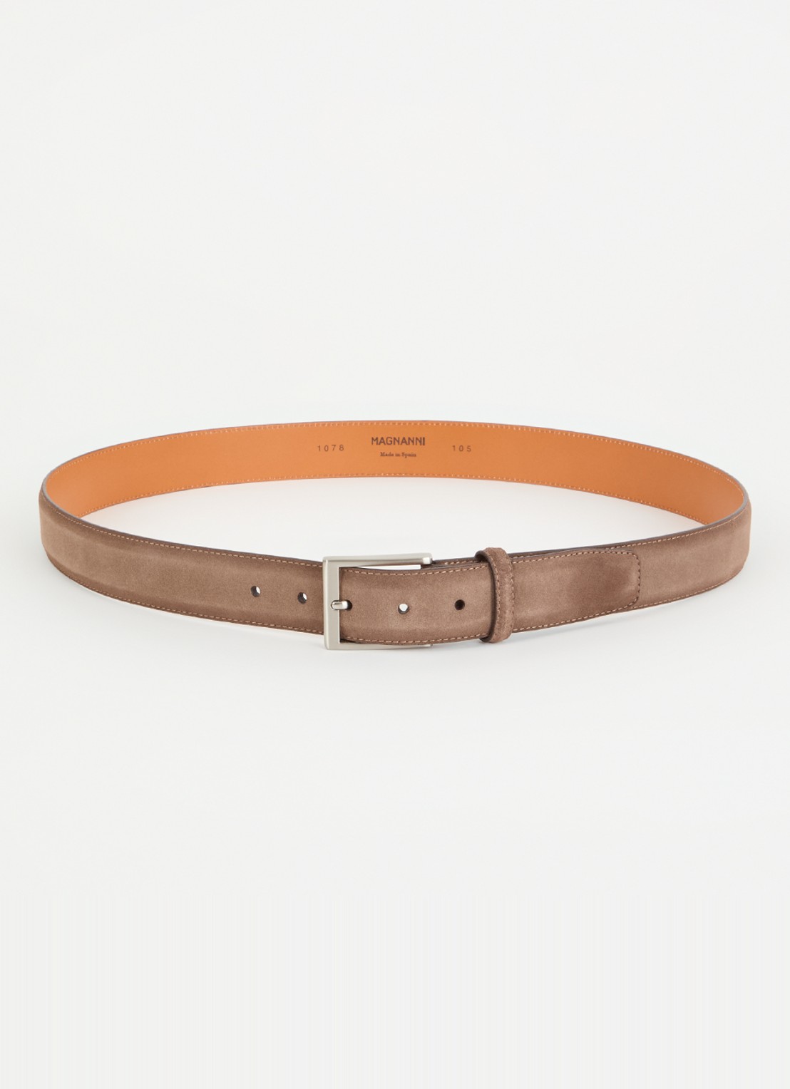 Magnanni Crostidifu Schore riem van suède  - voorkant 2 lichtbruin
