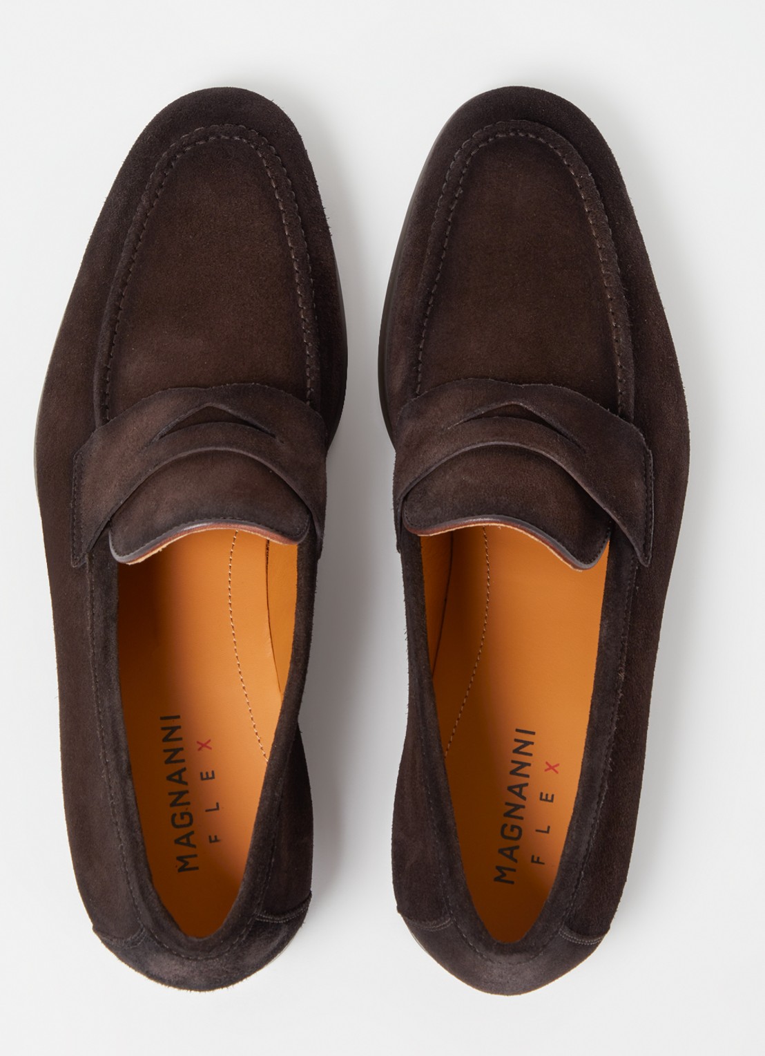Magnanni Diezma loafer van suède - detail 4 donkerbruin