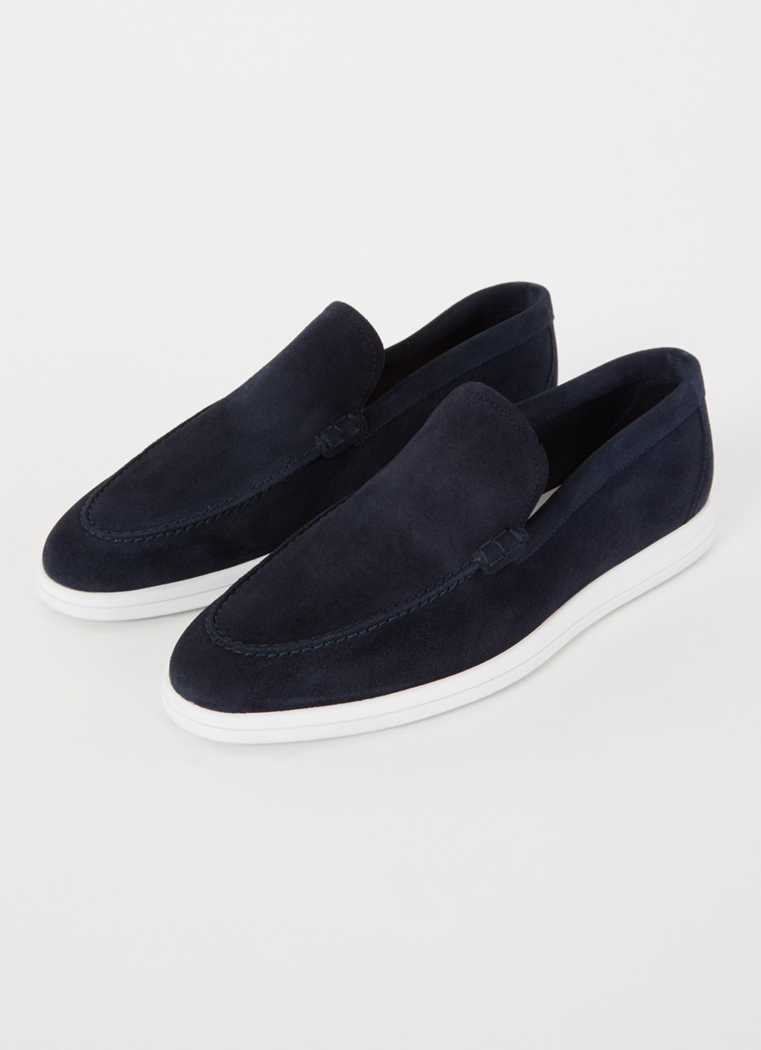Magnanni Loafer van suède  - detail 4 donkerblauw