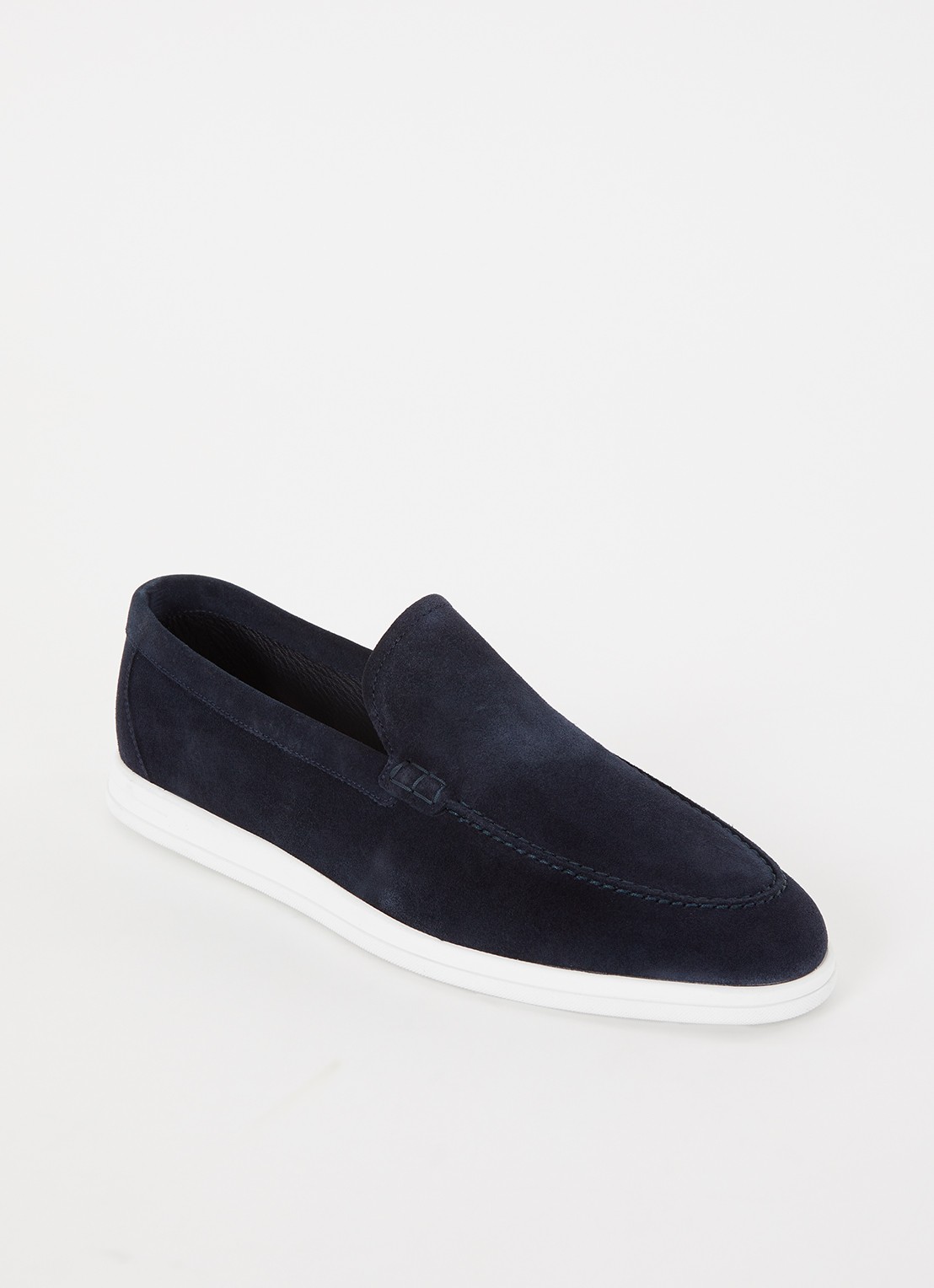 Magnanni Loafer van suède  - voorkant 2 donkerblauw