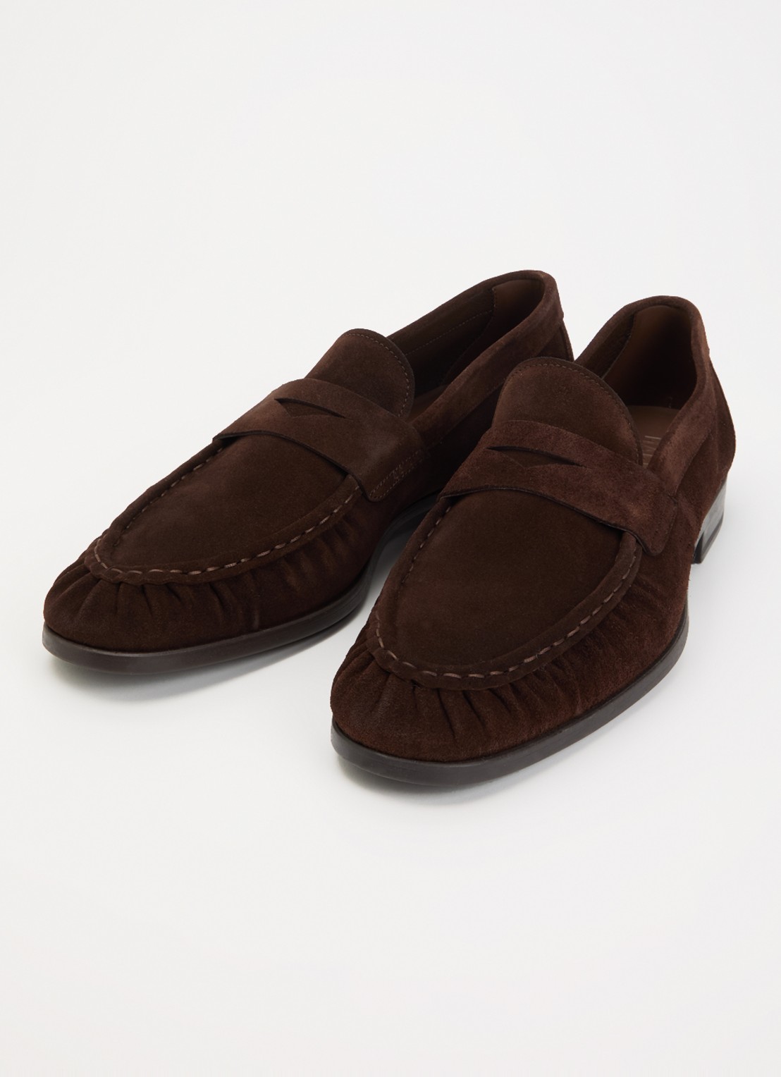 Magnanni Loafer van suède - detail 2 chocoladebruin
