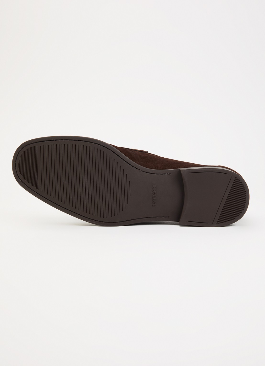 Magnanni Loafer van suède - detail 4 chocoladebruin