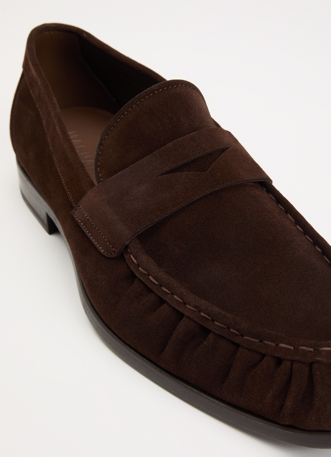Magnanni Loafer van suède - detail 5 chocoladebruin