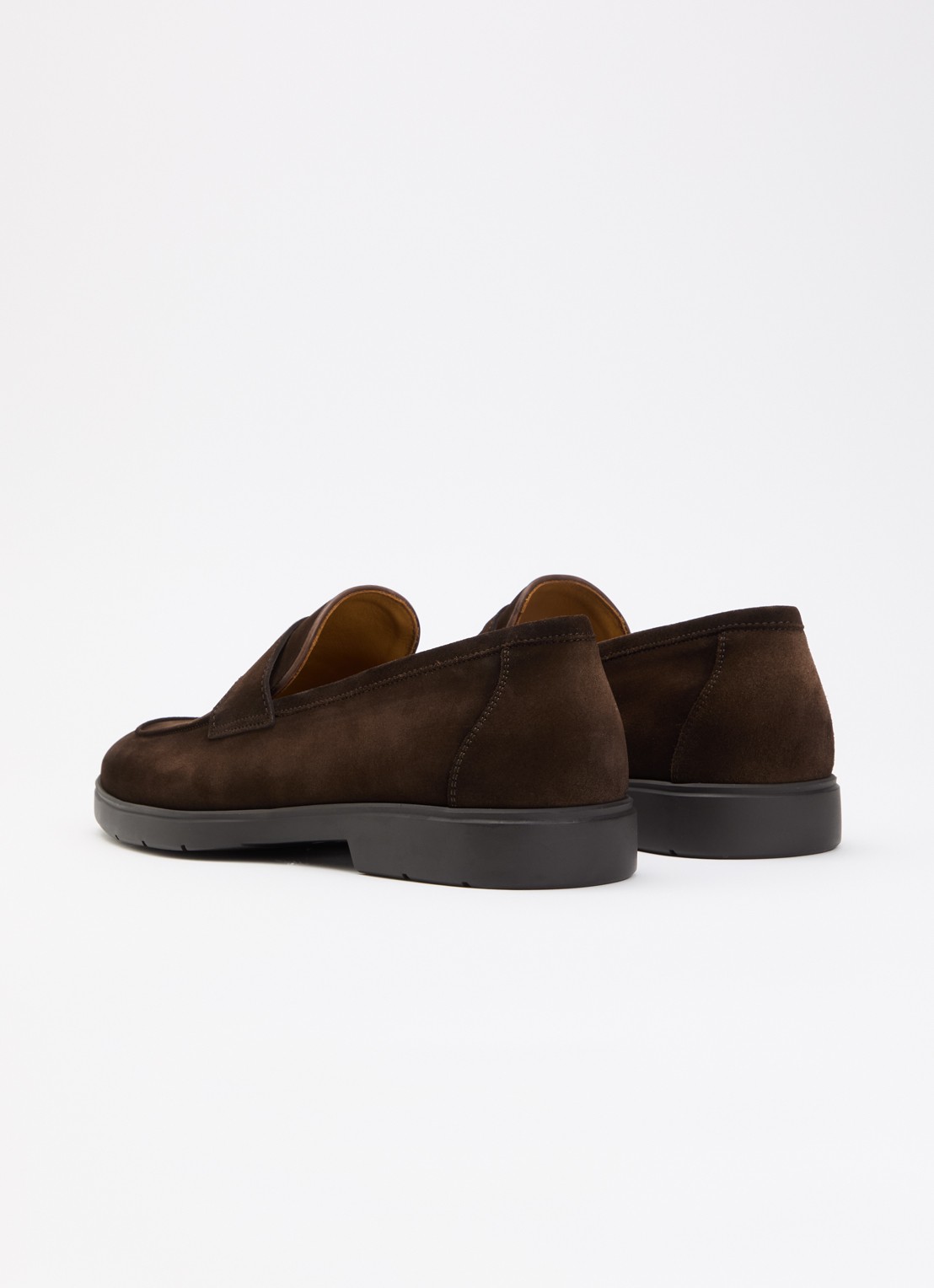 Magnanni Loafer van suède - achterkant 5 donkerbruin