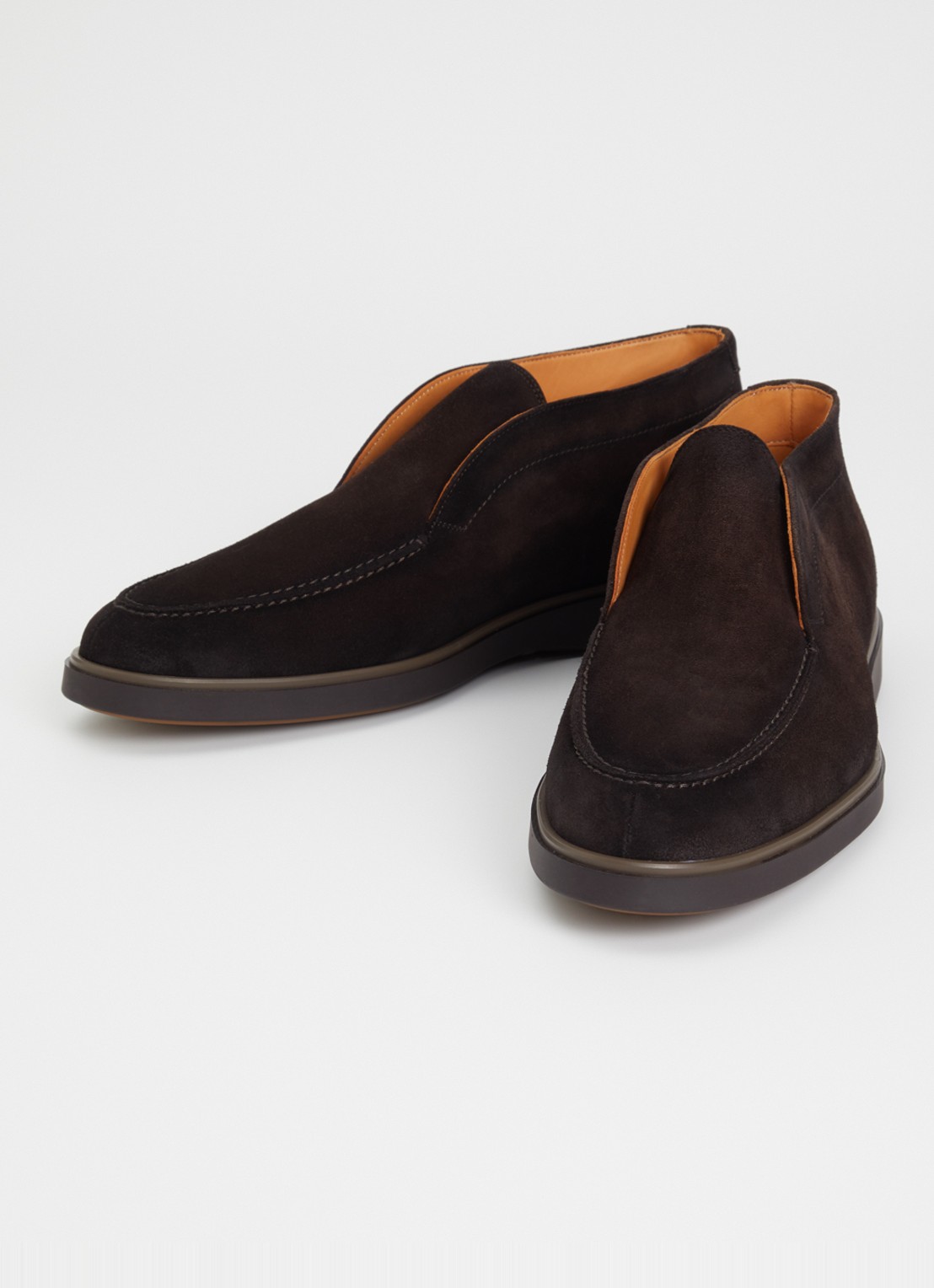 Magnanni Loafer van suède - detail 3 donkerbruin