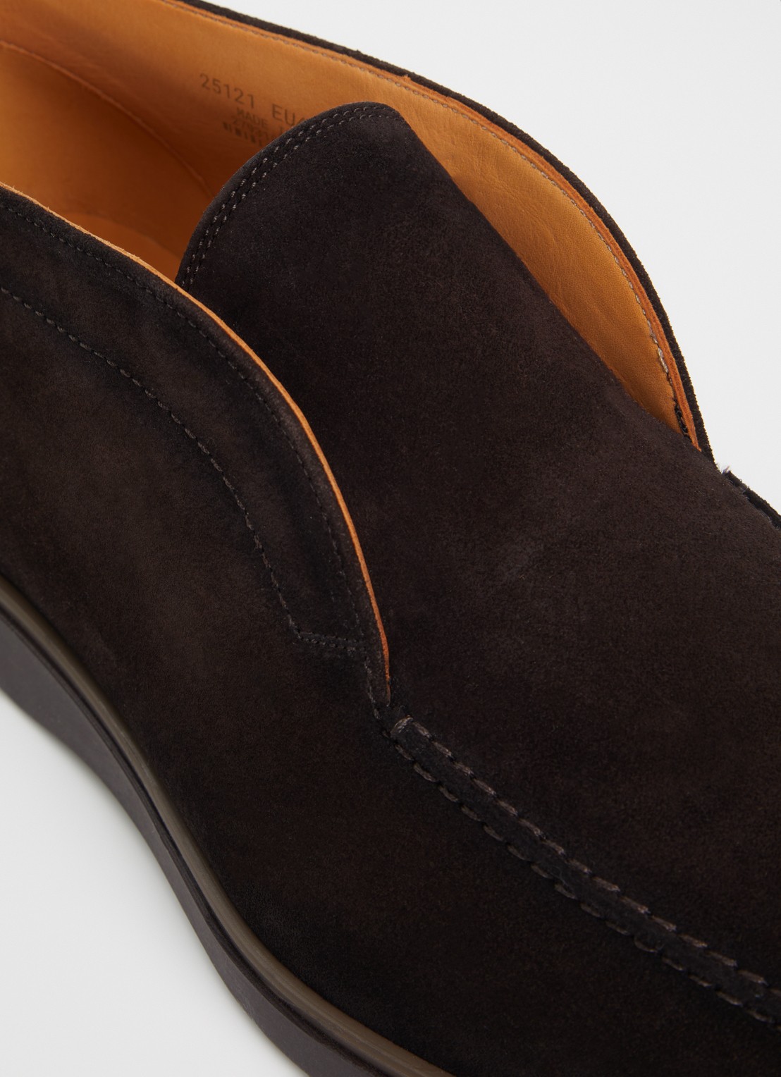 Magnanni Loafer van suède - detail 6 donkerbruin