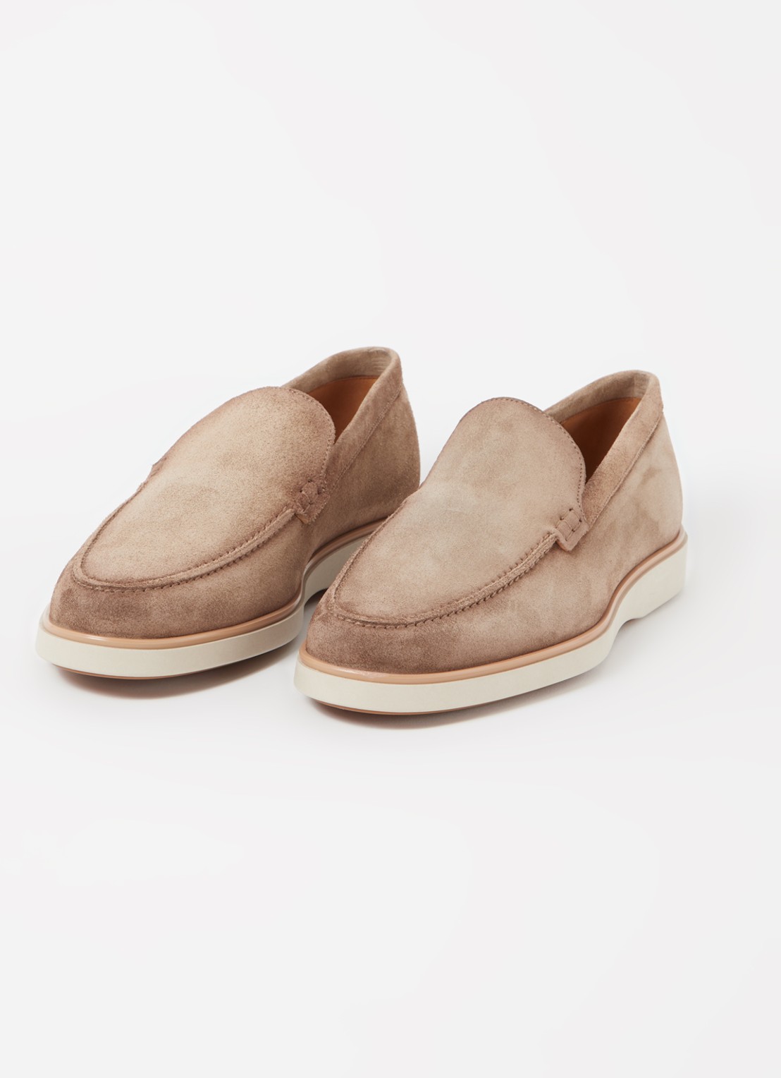Magnanni Loafer van suède - detail 2 donkerbeige
