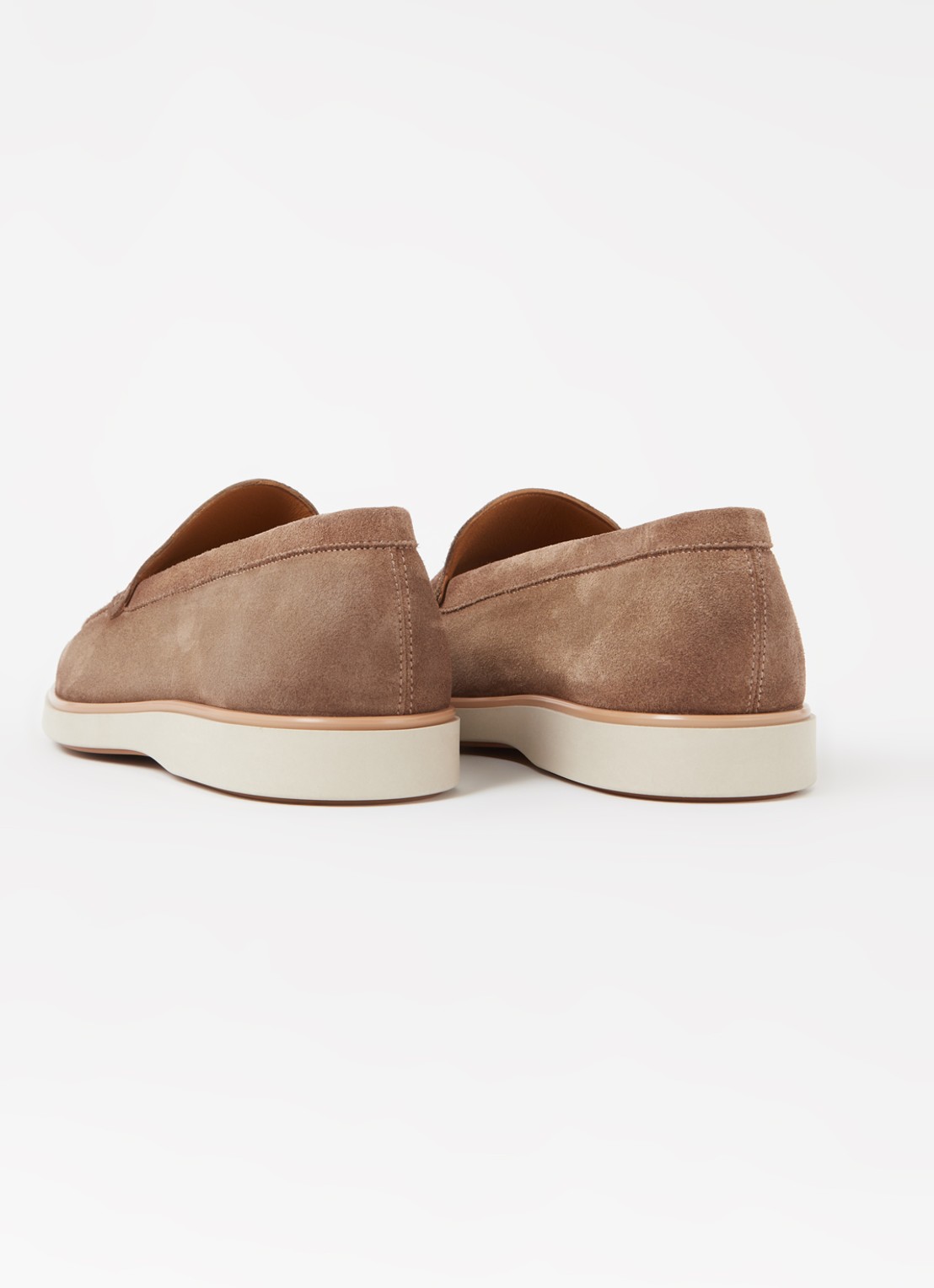 Magnanni Loafer van suède - detail 3 donkerbeige