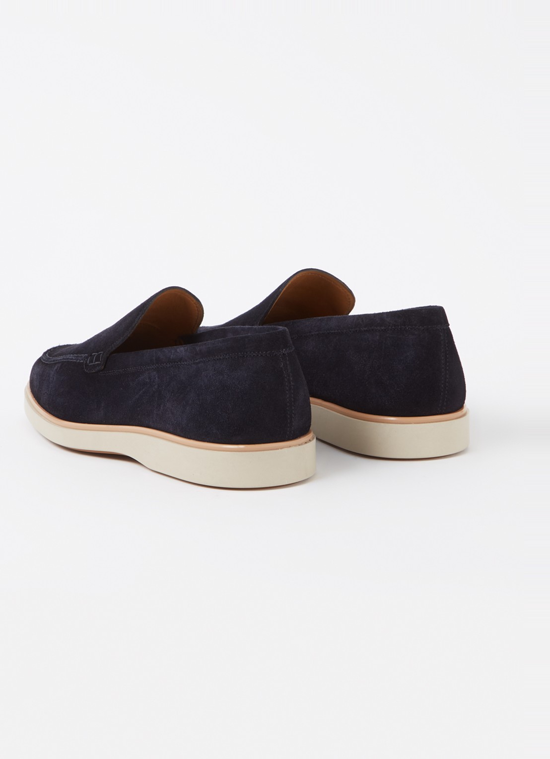 Magnanni Loafer van suède  - detail 4 donkerblauw