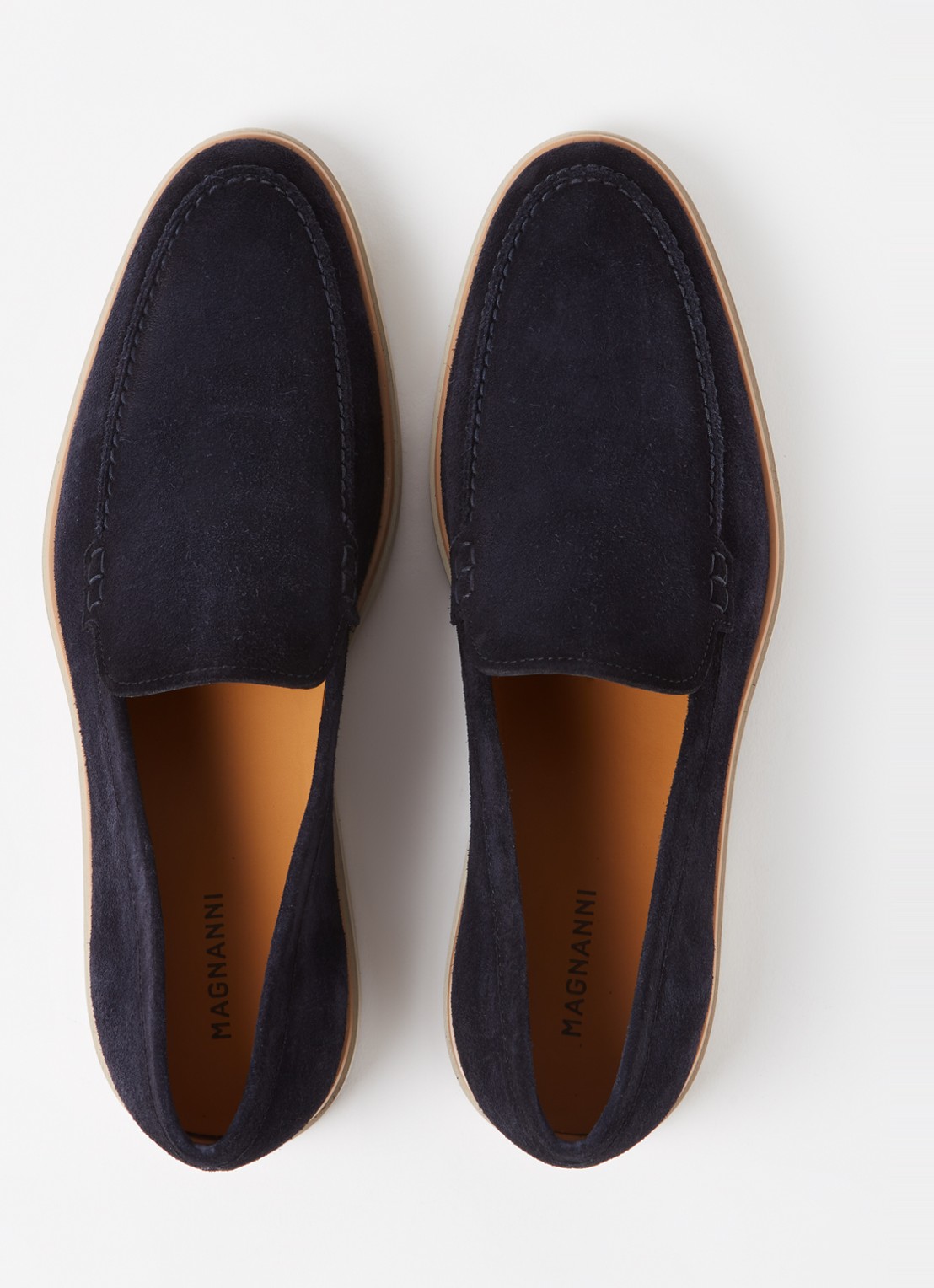 Magnanni Loafer van suède  - detail 5 donkerblauw
