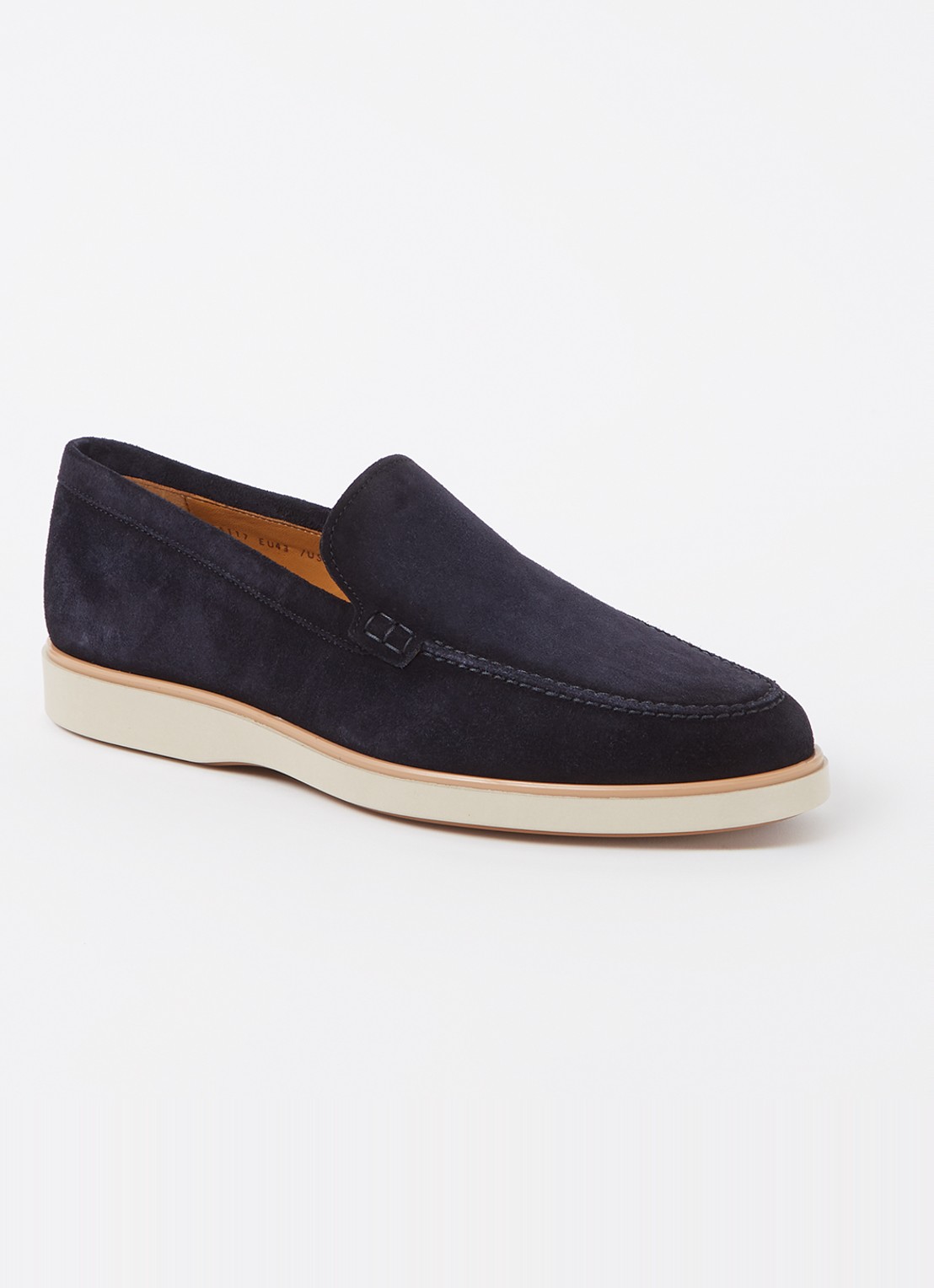 Magnanni Loafer van suède  - voorkant donkerblauw