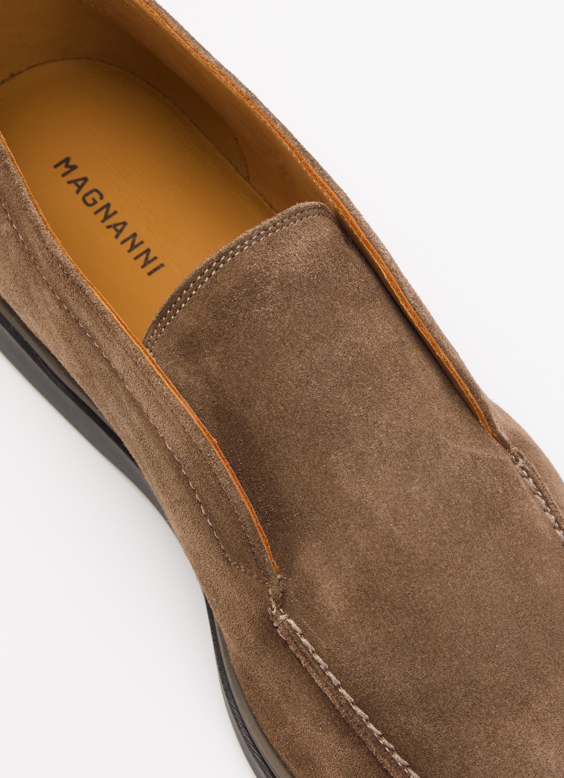 Magnanni Loda instapper van suède - detail 4 lichtbruin