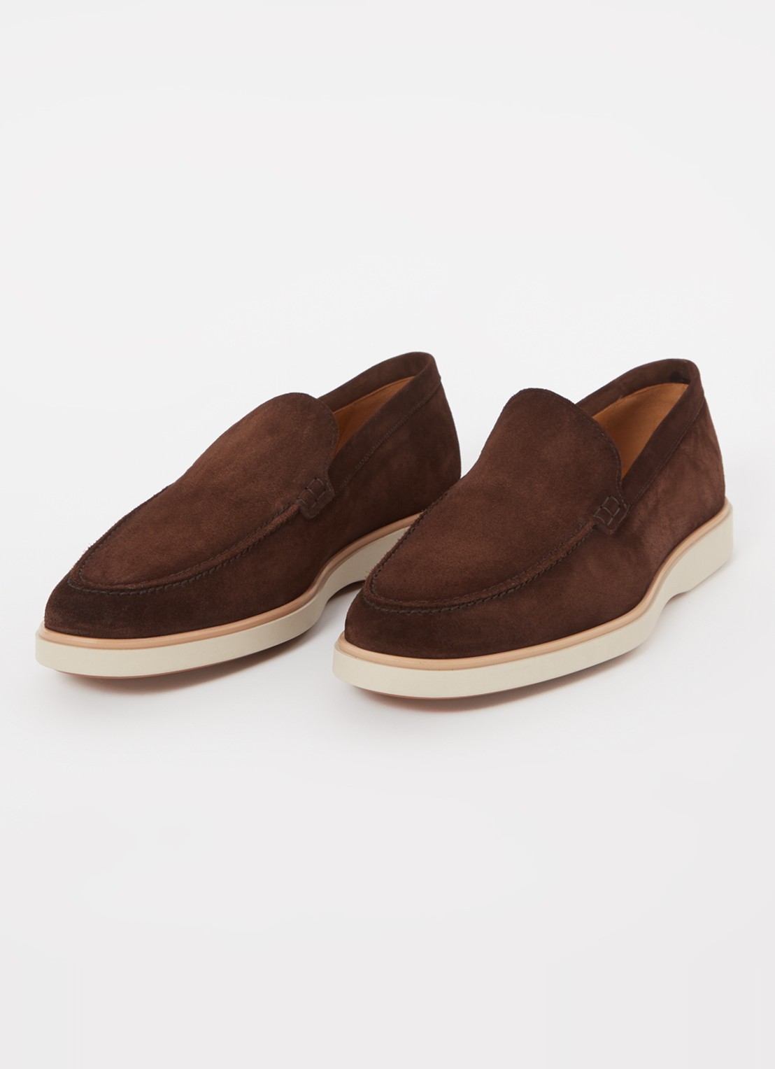 Magnanni Lourenco loafer van suède - detail 3 donkerbruin