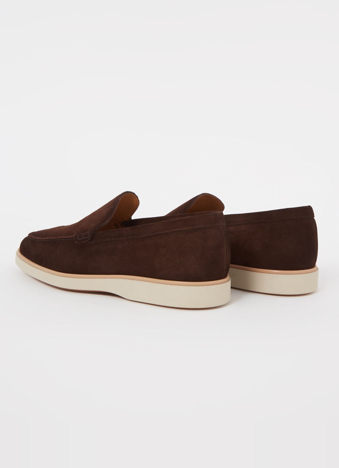 Magnanni Lourenco loafer van suède - detail 4 donkerbruin