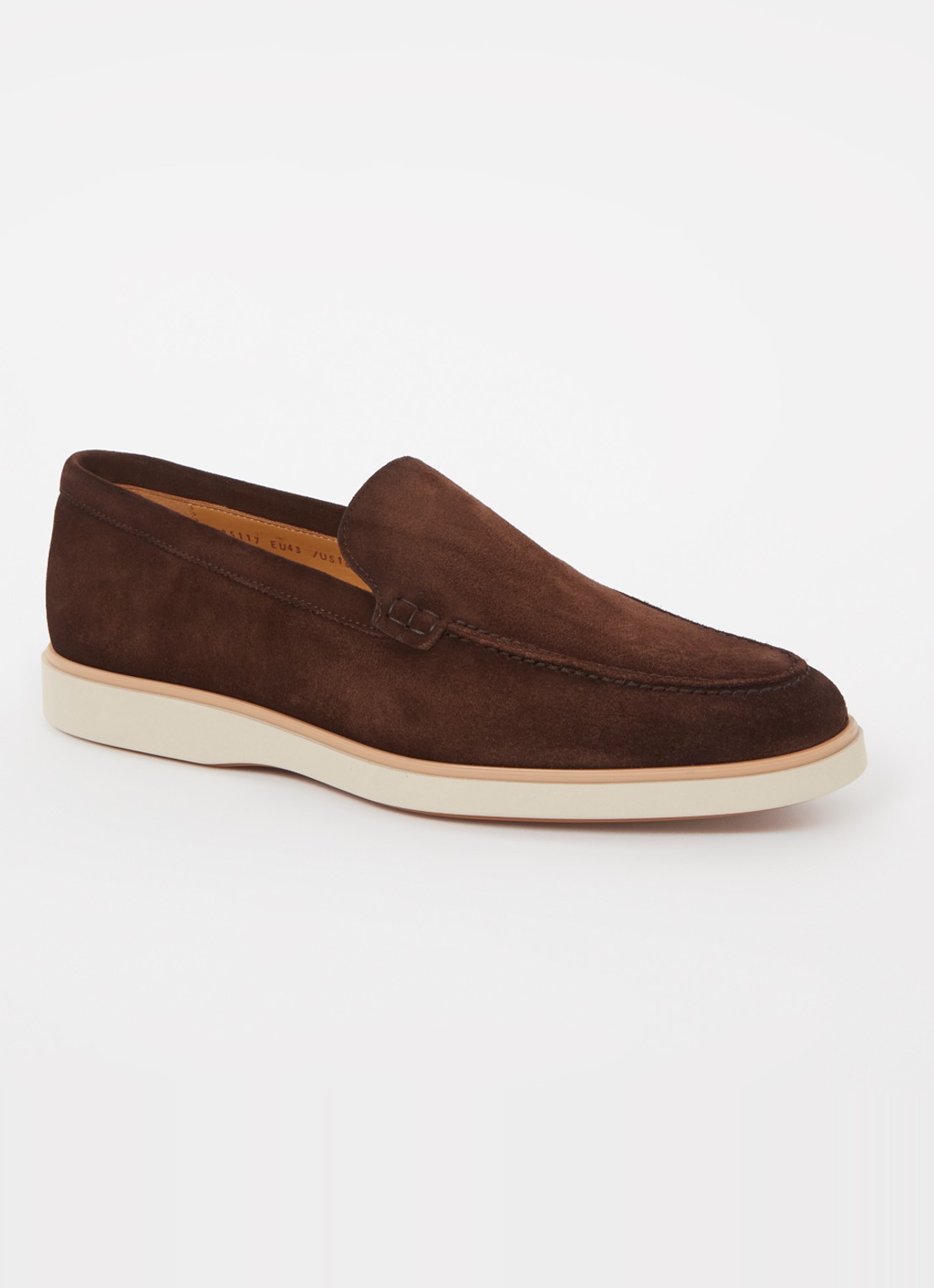 Magnanni Lourenco loafer van suède - voorkant donkerbruin