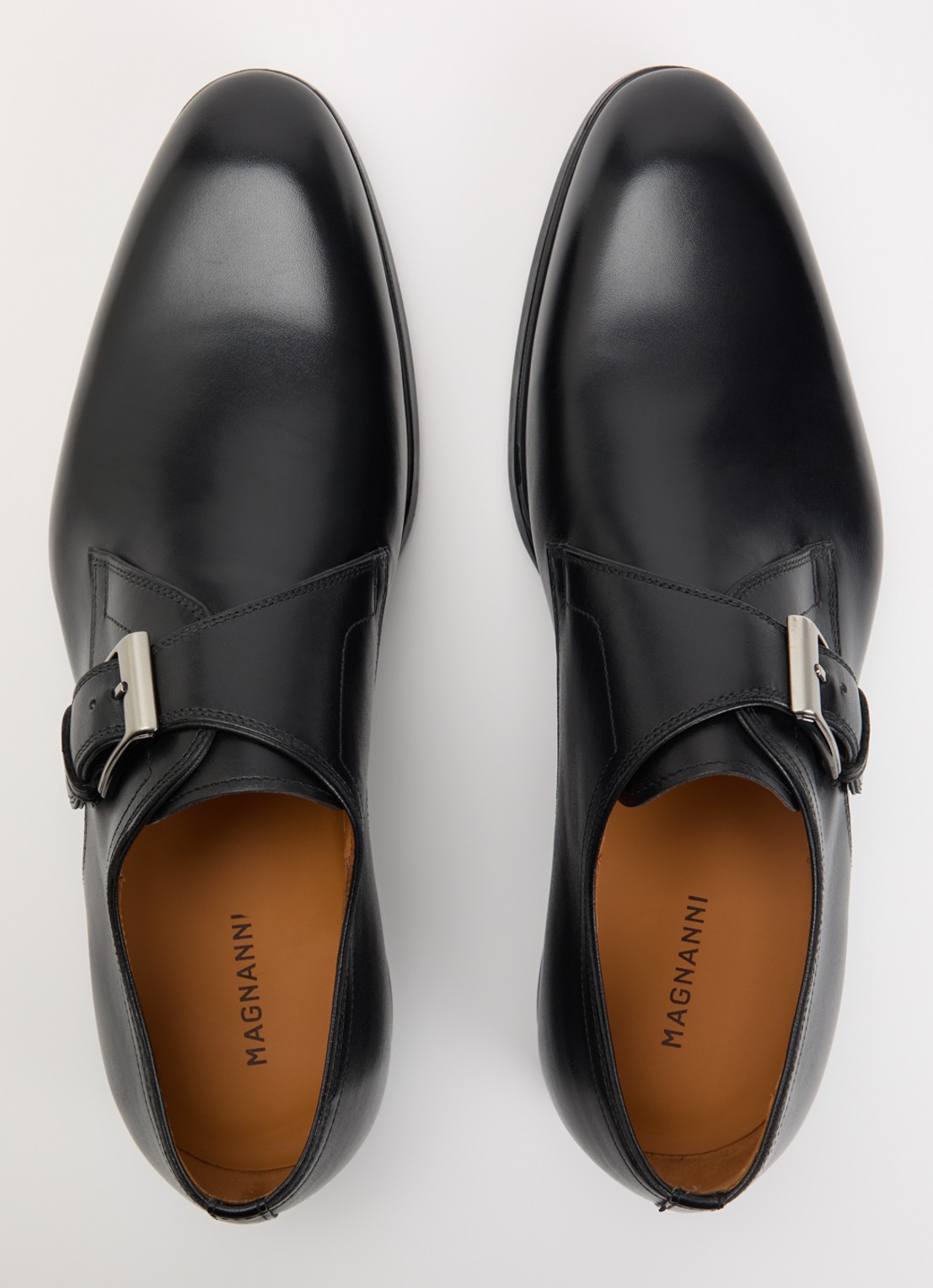 Magnanni Madras gespschoen van leer - detail 4 zwart
