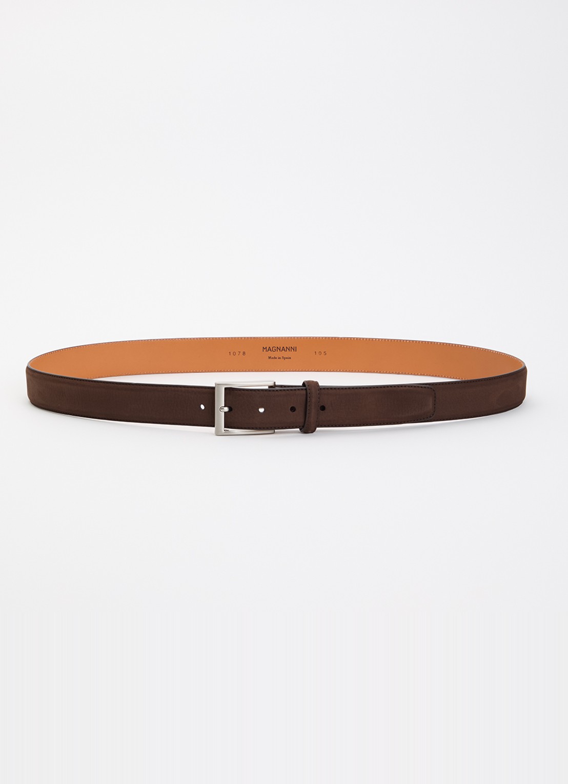 Magnanni Riem van suède - voorkant donkerbruin