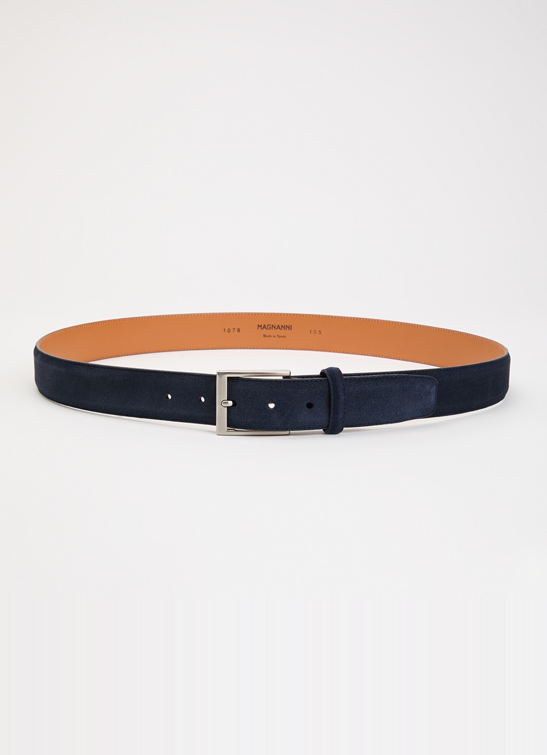 Magnanni Sasso riem van suède - voorkant donkerblauw