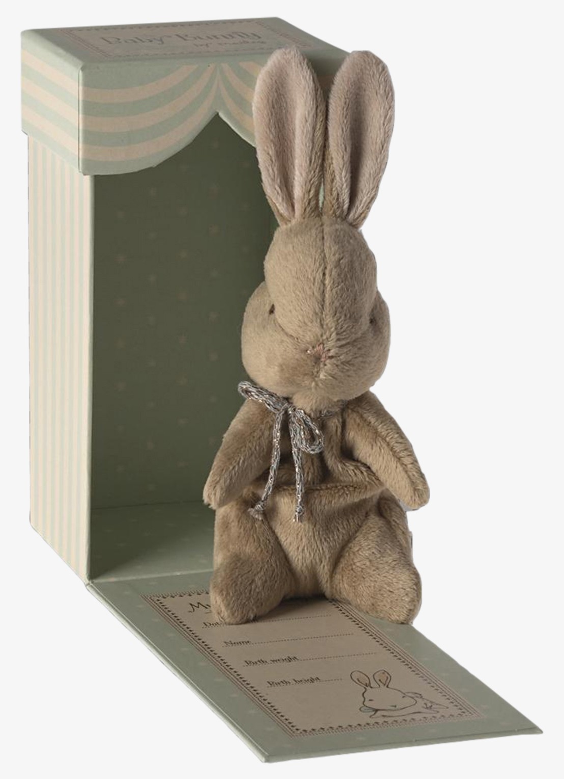 Maileg My first bunny knuffel konijn 19 cm - voorkant 2 lichtbruin