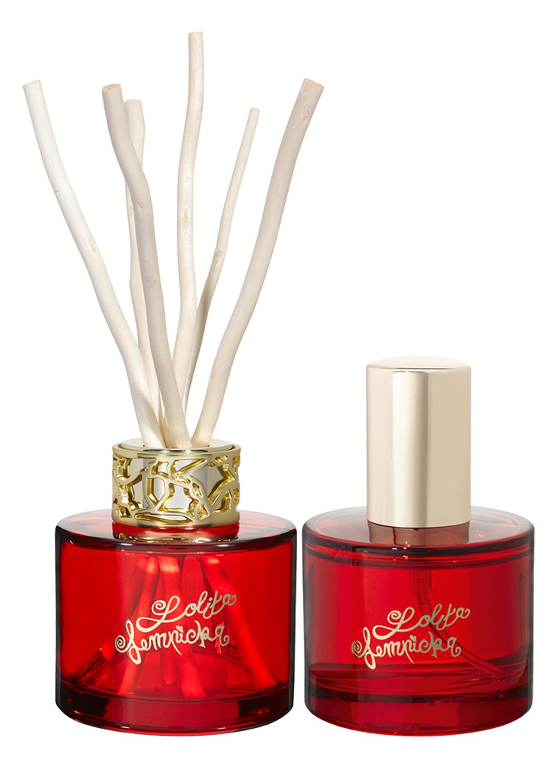Maison Berger Angélique Noire en Soleil d'Ambre navulling voor geurbrander 2 x 250 ml set van 2 - voorkant rood
