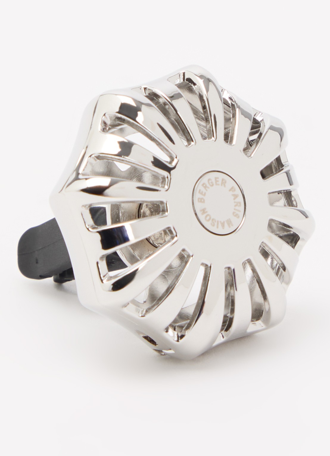 Maison Berger Lady Flower autoparfum houder met navulling  - voorkant 2 zilver