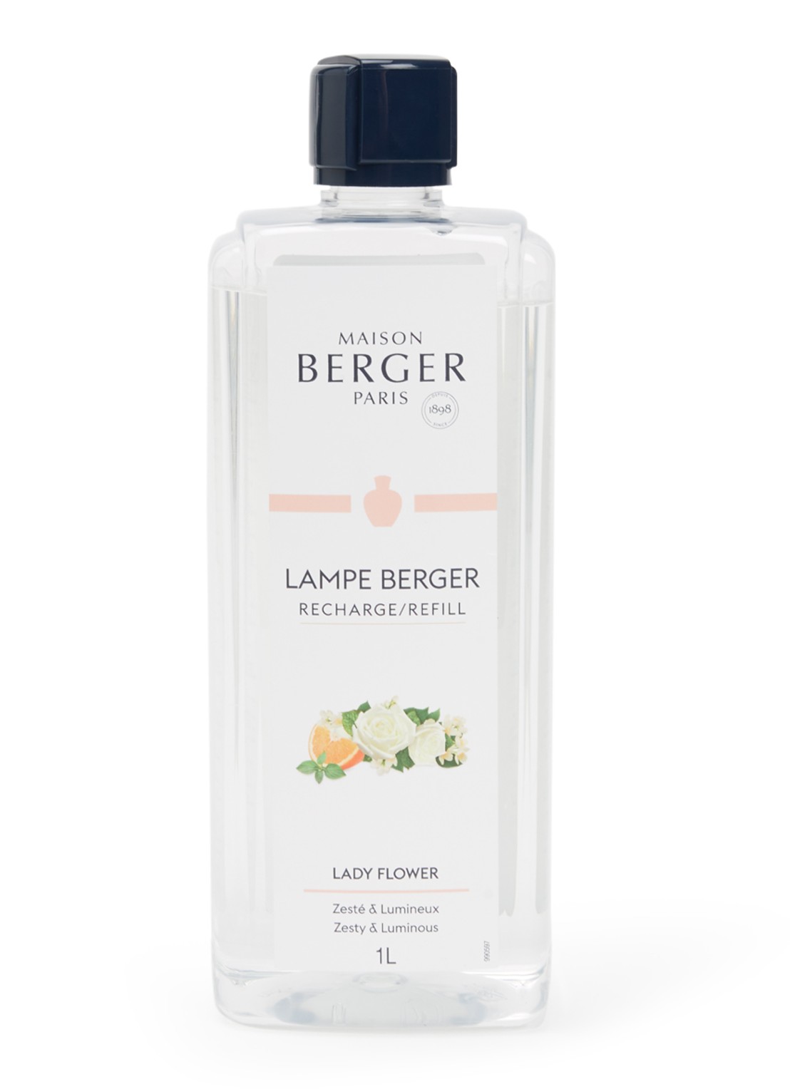 Maison Berger Lady Flower navulling voor Lampe Berger 1 liter - voorkant transparant
