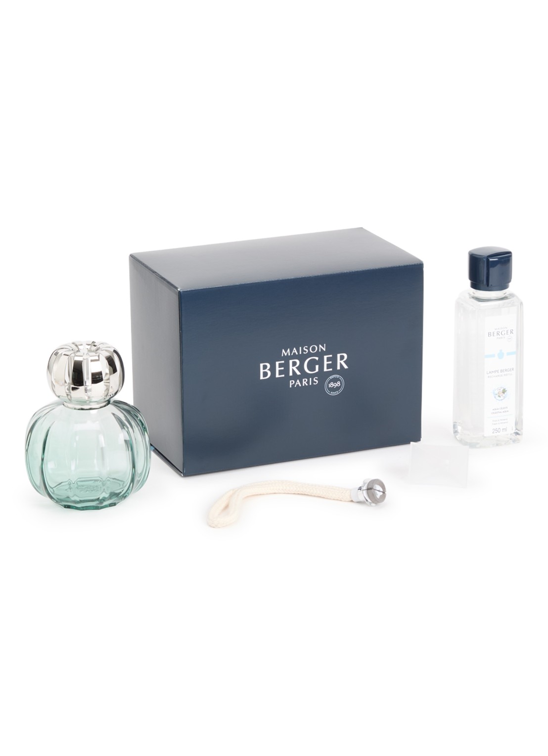 Maison Berger Lampe Berger Corali Verte cadeauset met Aqua Céleste navulling 250 ml - voorkant 3 groen