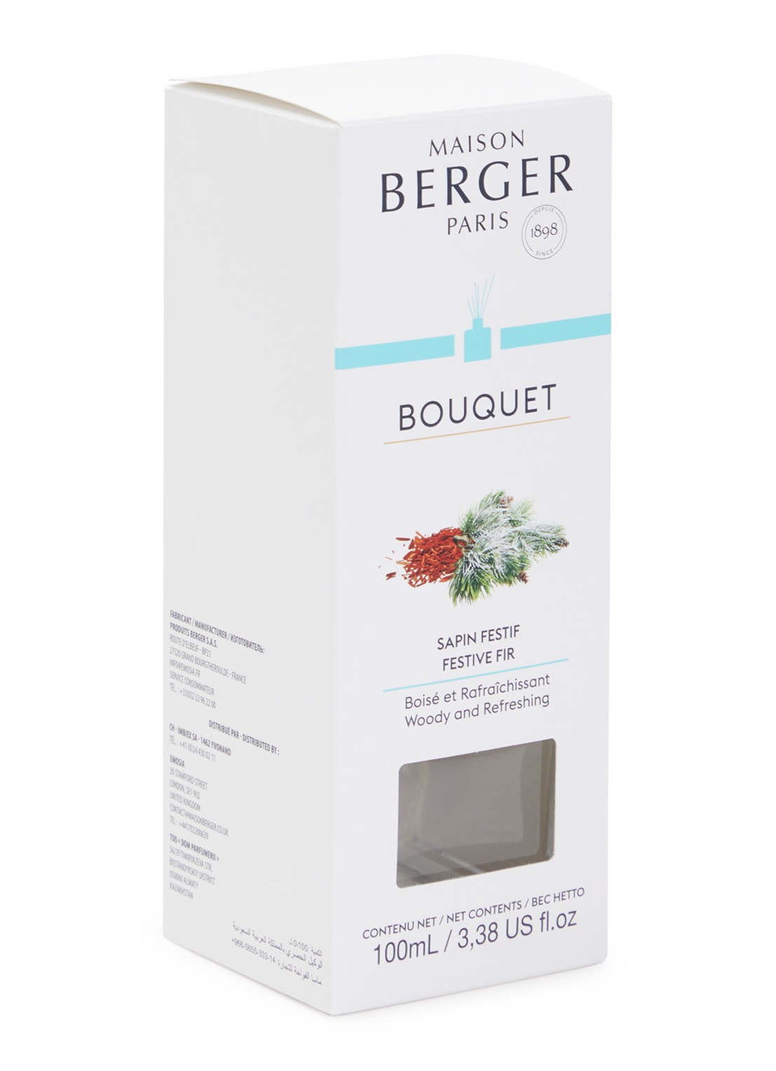 Maison Berger Sapin Festif geurstokjes met navulling in set - voorkant undefined